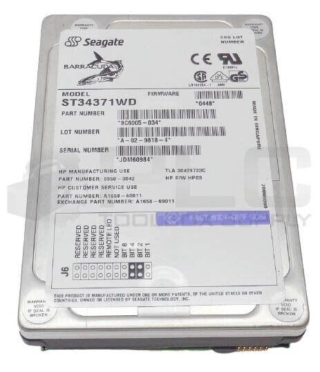 NEW SEAGATE 9C6005-034 BARRACUDA ST34371WD HARD DRIVE HDD, 4.2GB