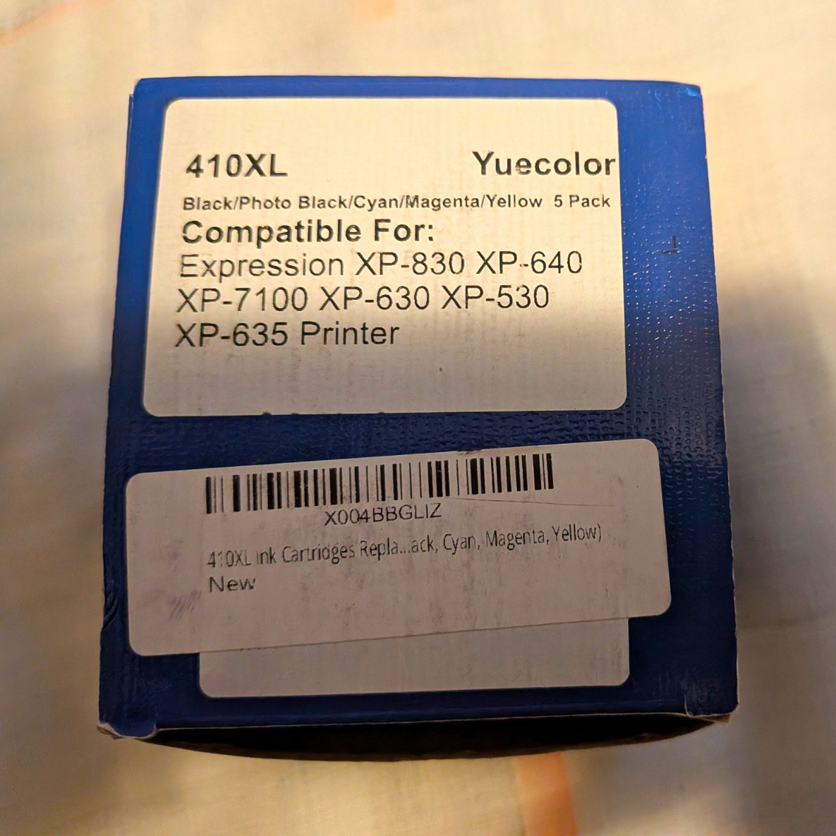 Yuecolor 410XL Compatible Ink Cartridges 4-Pack  - Remanufacture