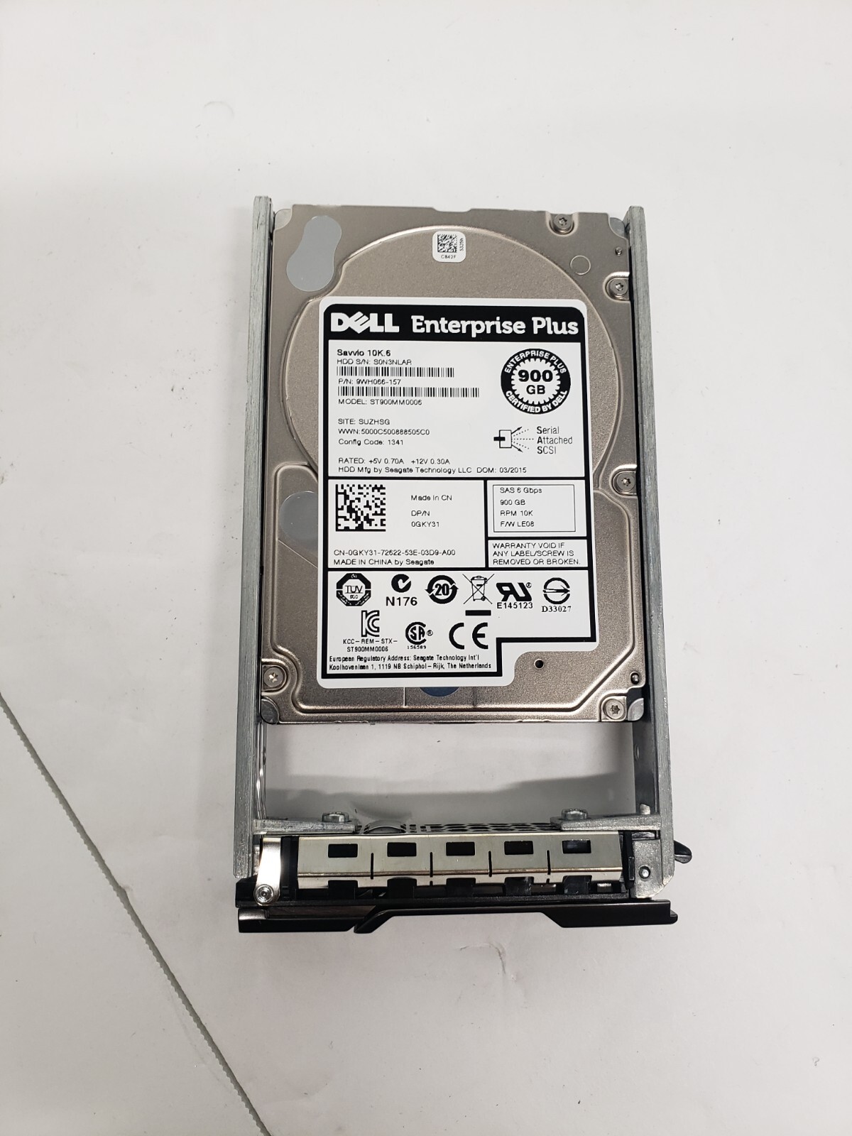 0GKY31 DELL ENTERPRISE GKY31 900GB 10K.6 6GBPS SAS 2.5'' HARD DRIVE ST900MM0006