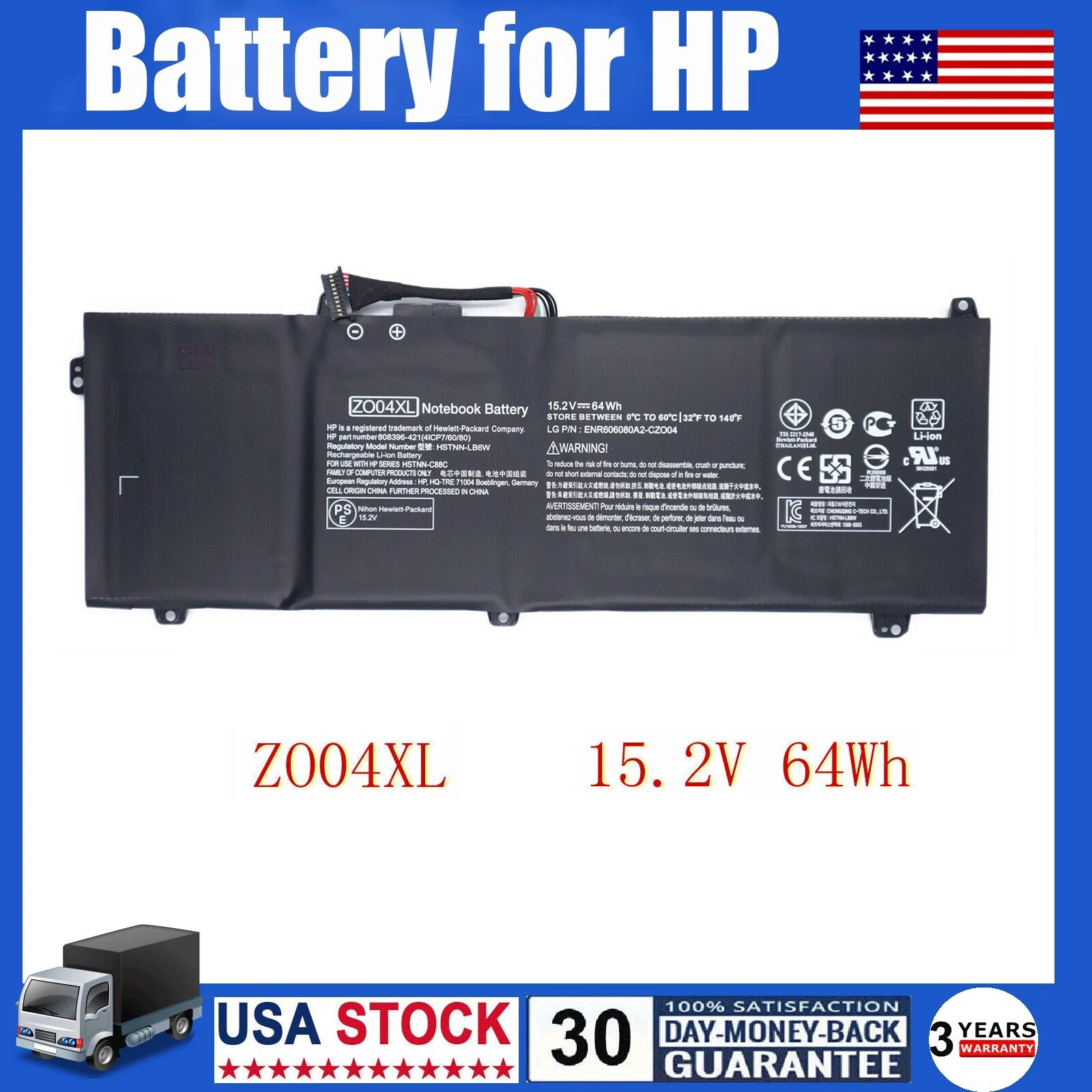 ✅Battery ZO04 ZO04XL 808396-421 808450-001 for HP ZBook Studio G3 HSTNN-CS8C New