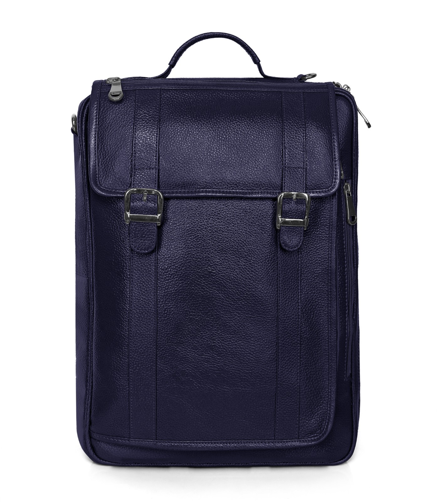 Genuine Leather Office Bag for Men, 2 in 1 Blue Laptop Bag
