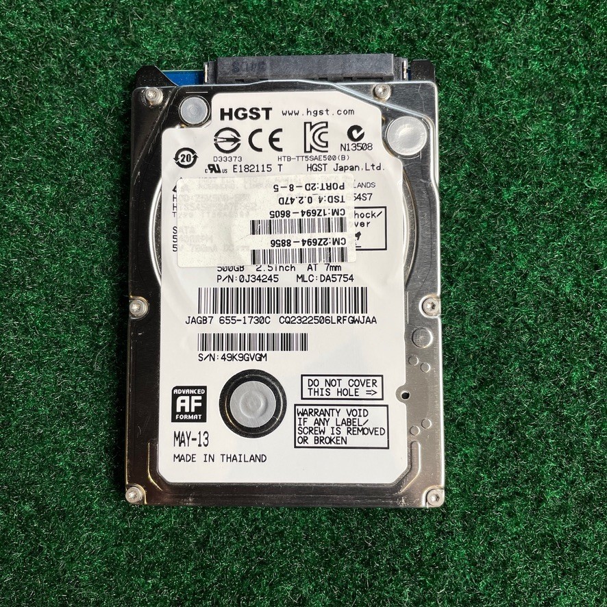 HGST Z5K500 500GB 2.5 SATA 7mm Laptop HDD HTS545050A7E680 Tested