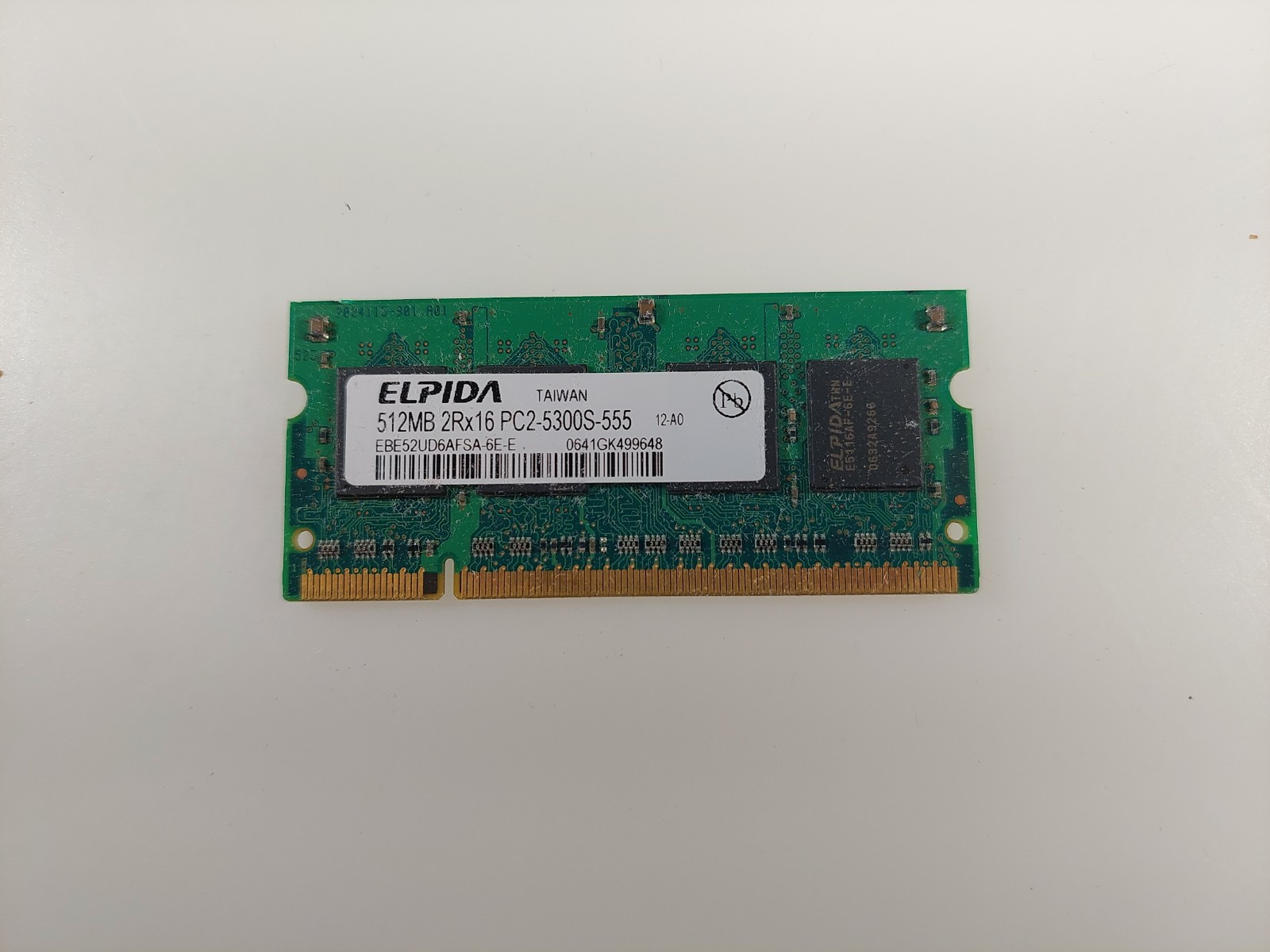 ELPIDA PC2-5300S-555 512MB SDRAM DDR2 667MHz Laptop Memory RAM 200 Pin