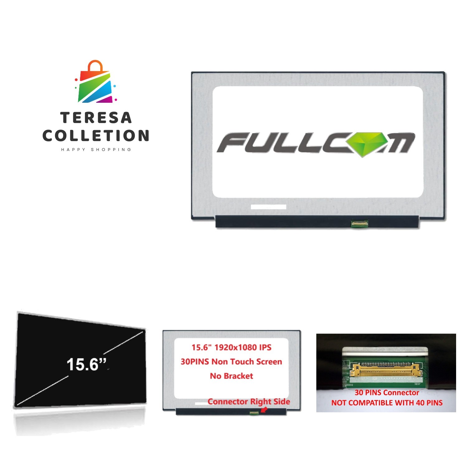New 15.6" IPS FHD 1080P Matte Laptop LED LCD Replacement Screen/Panel Compati...