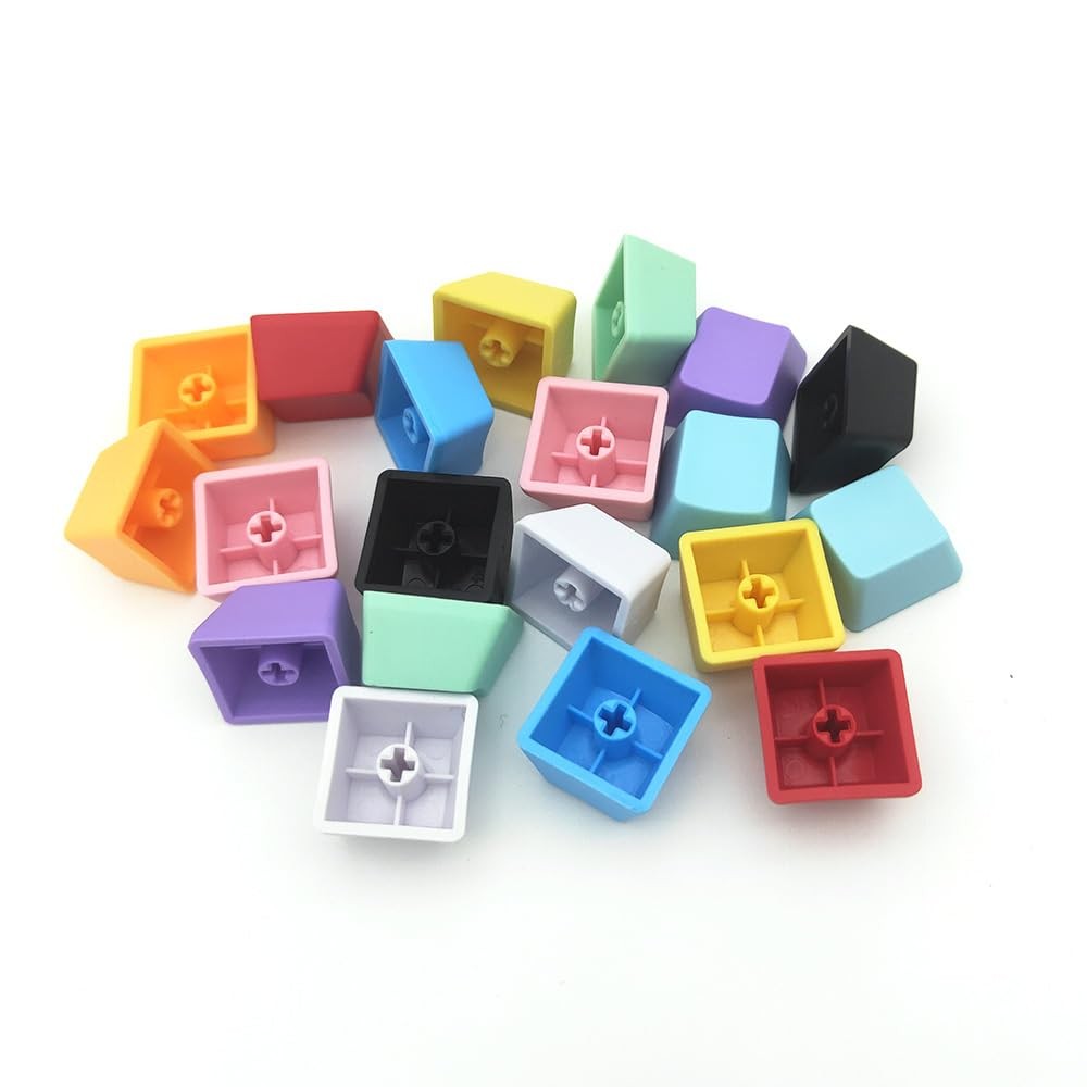 100 PCS OEM Profile Blank Keycaps PBT Rainbow Mixed Colors 1U R4 MX Switches