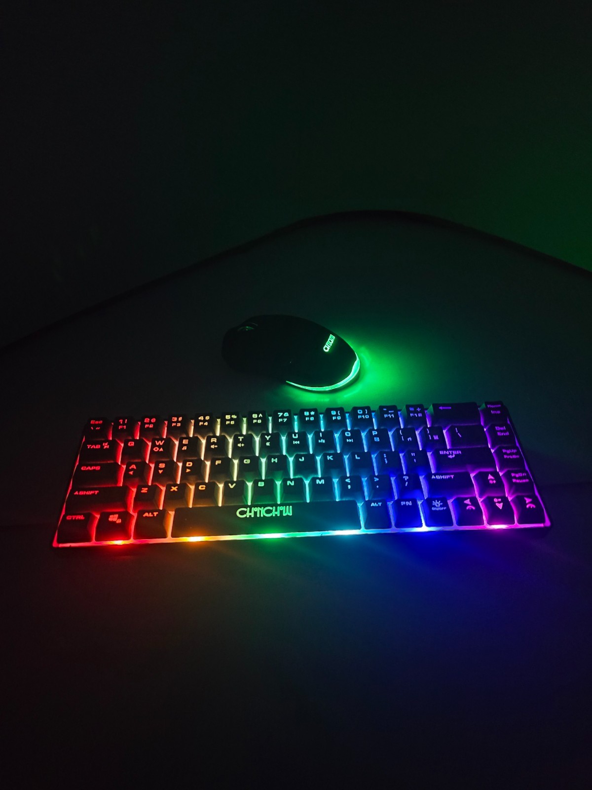 CHONCHOW 60% Wireless Gaming Keyboard and Mouse Combo RGB Backlit Black 