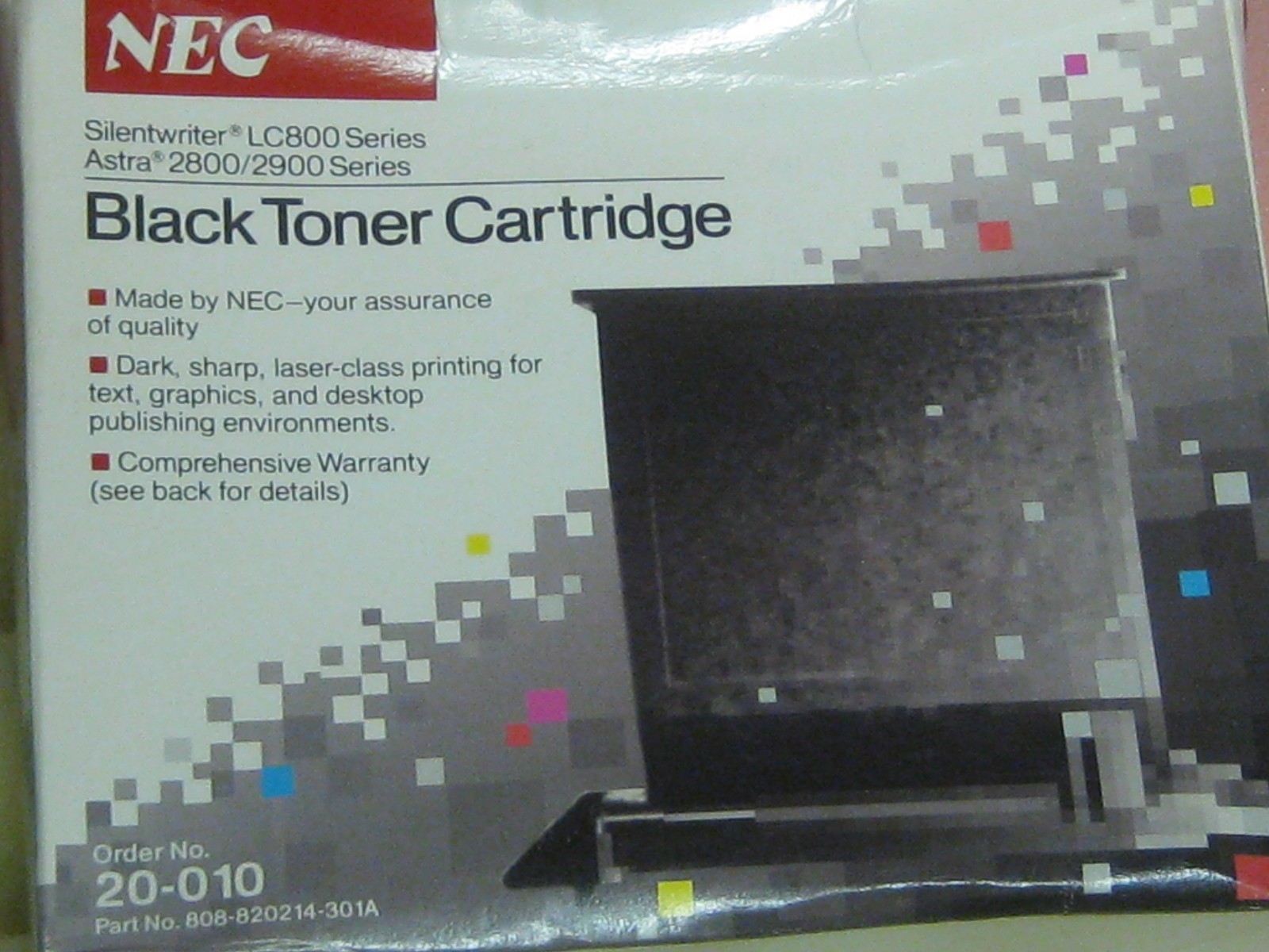 Genuine NEC 20-010 Silentwriter LC800 Astra 2800 2900 Black Toner Cartridge