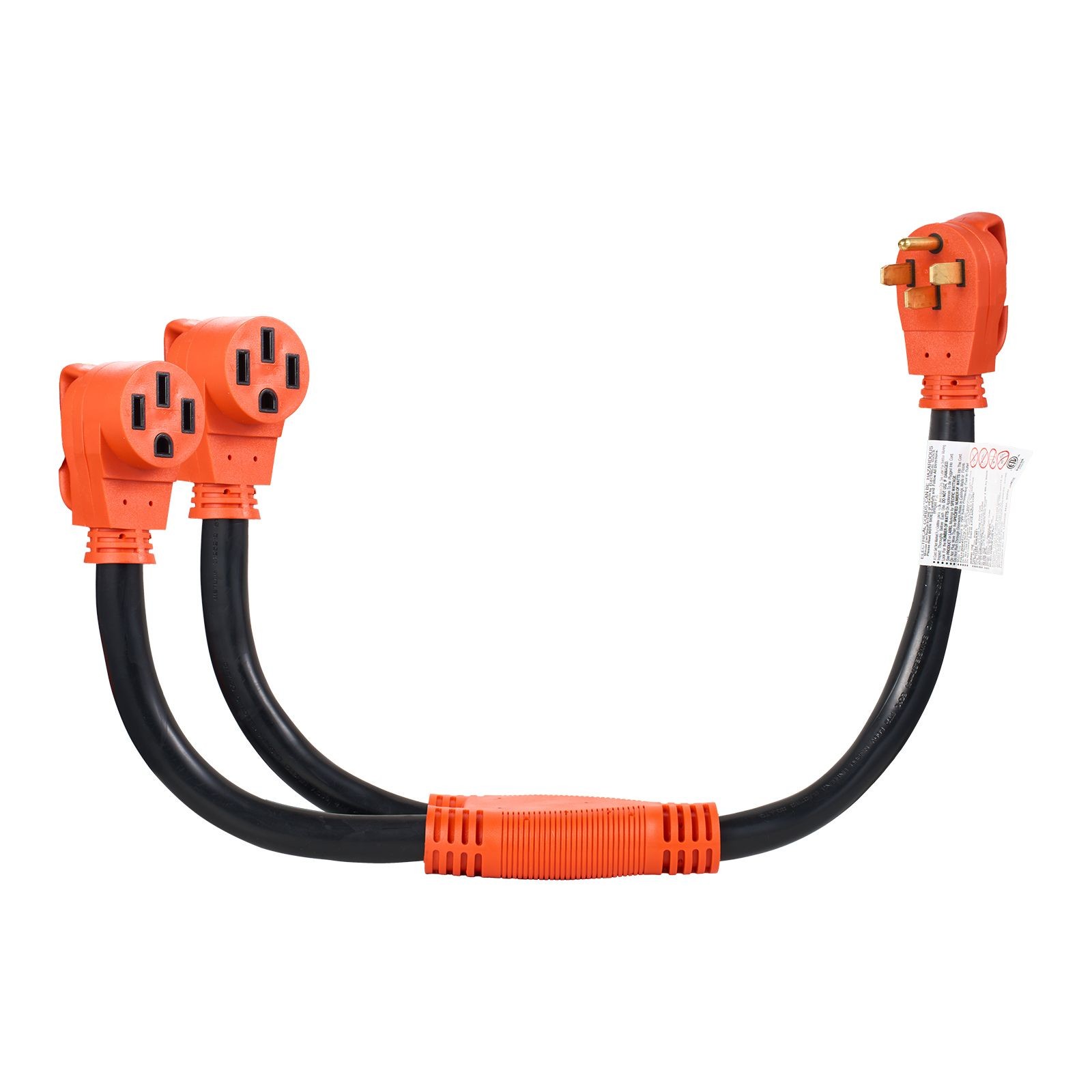 Y Splitter Adapter Cord, 50 Amp NEMA 14-50, 4 Prong 240V Splitter