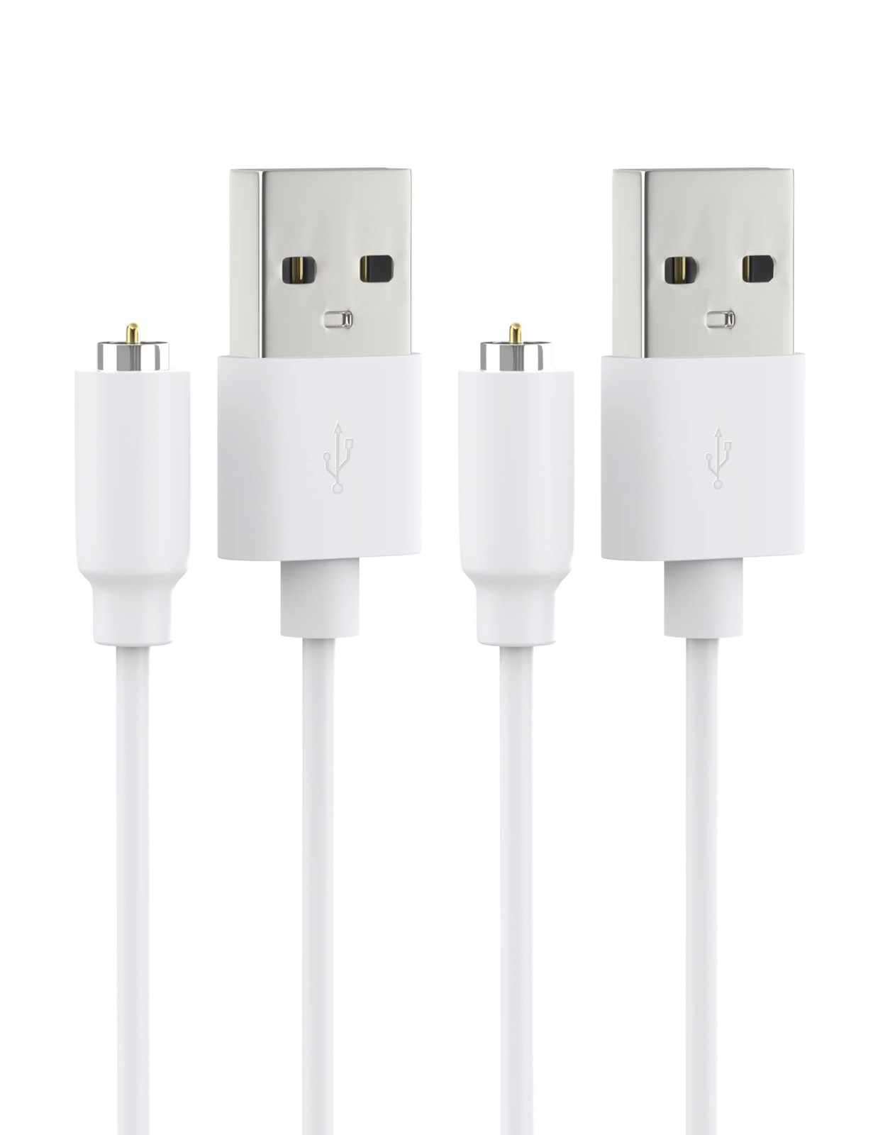 Bicmice Magnetic USB DC Charger Cable Replacement Charging Cord - 2 Pack White 