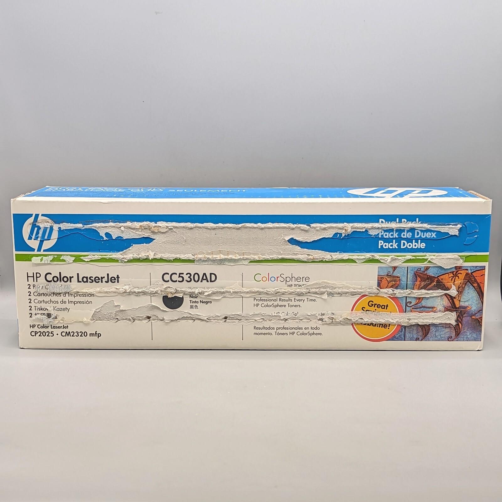 New HP 304A Black Toner Cartridge CC530AD Sealed BOX WEAR