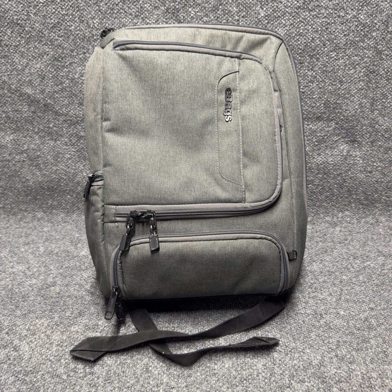 eBags Professional Slim Laptop Backpack Gray Travel Business Commuter Bag