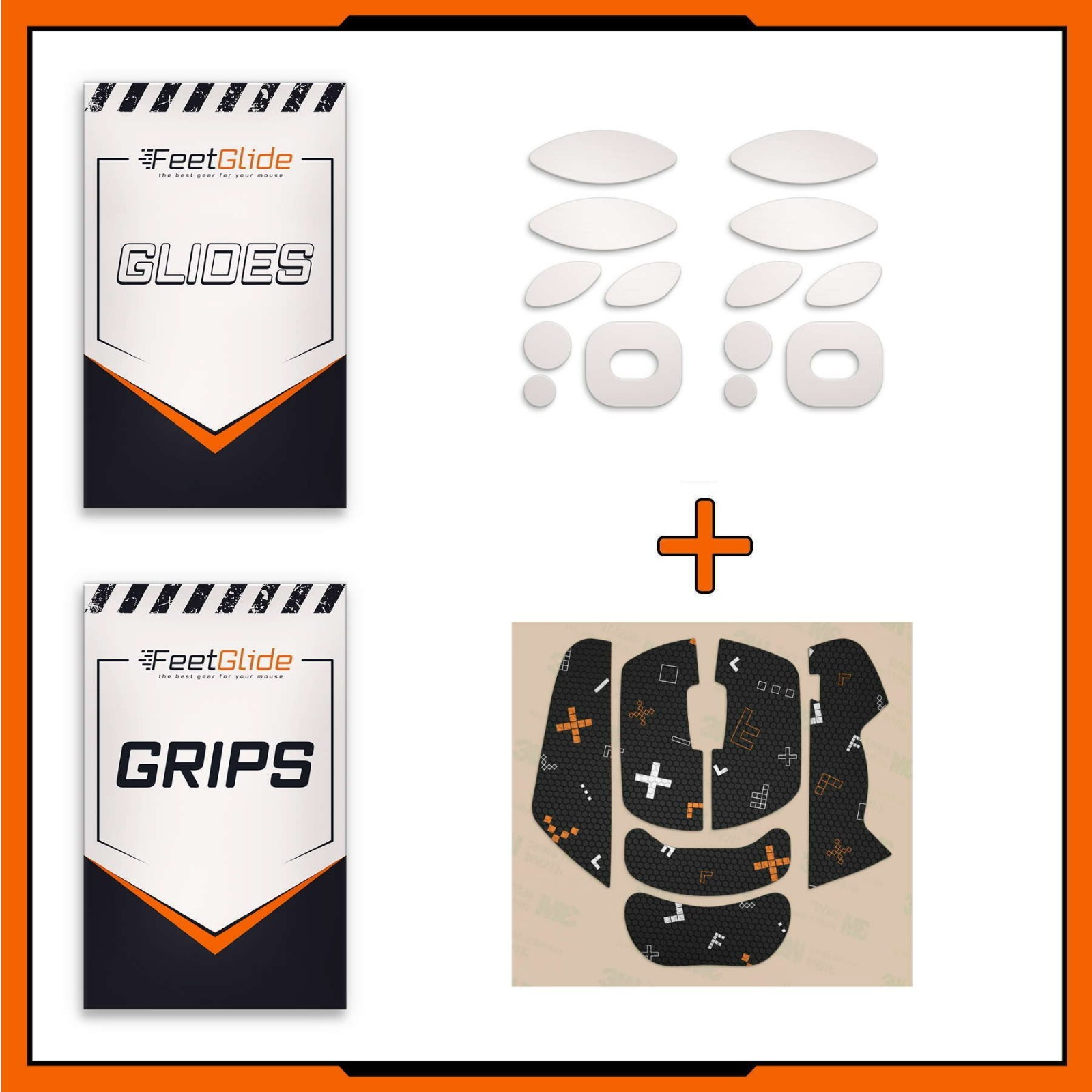 FeetGlide PTFE Mouse Skates & Grip Tape Bundle for Lamzu Thorn / Lamzu Thorn 4K