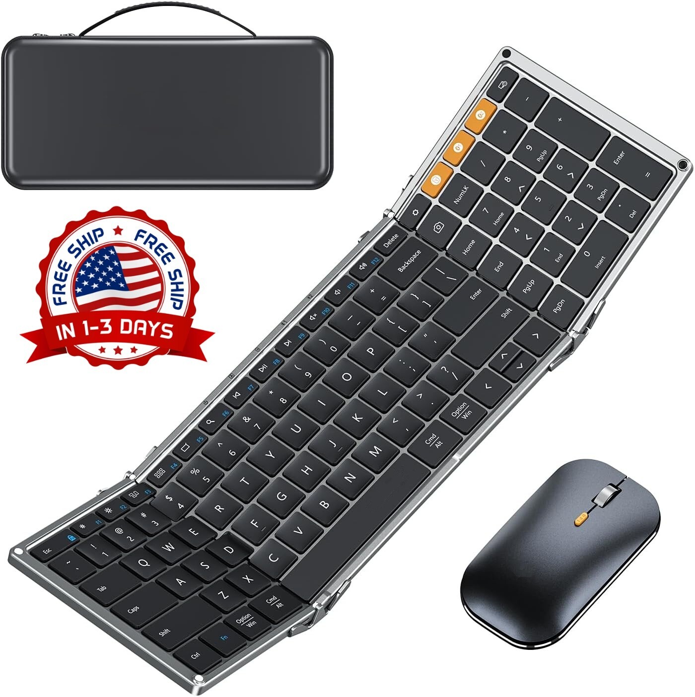Teclado Y Ratón Plegables Para Negocios Y Viajes, Teclado Y Ratón Portátil NUEVO