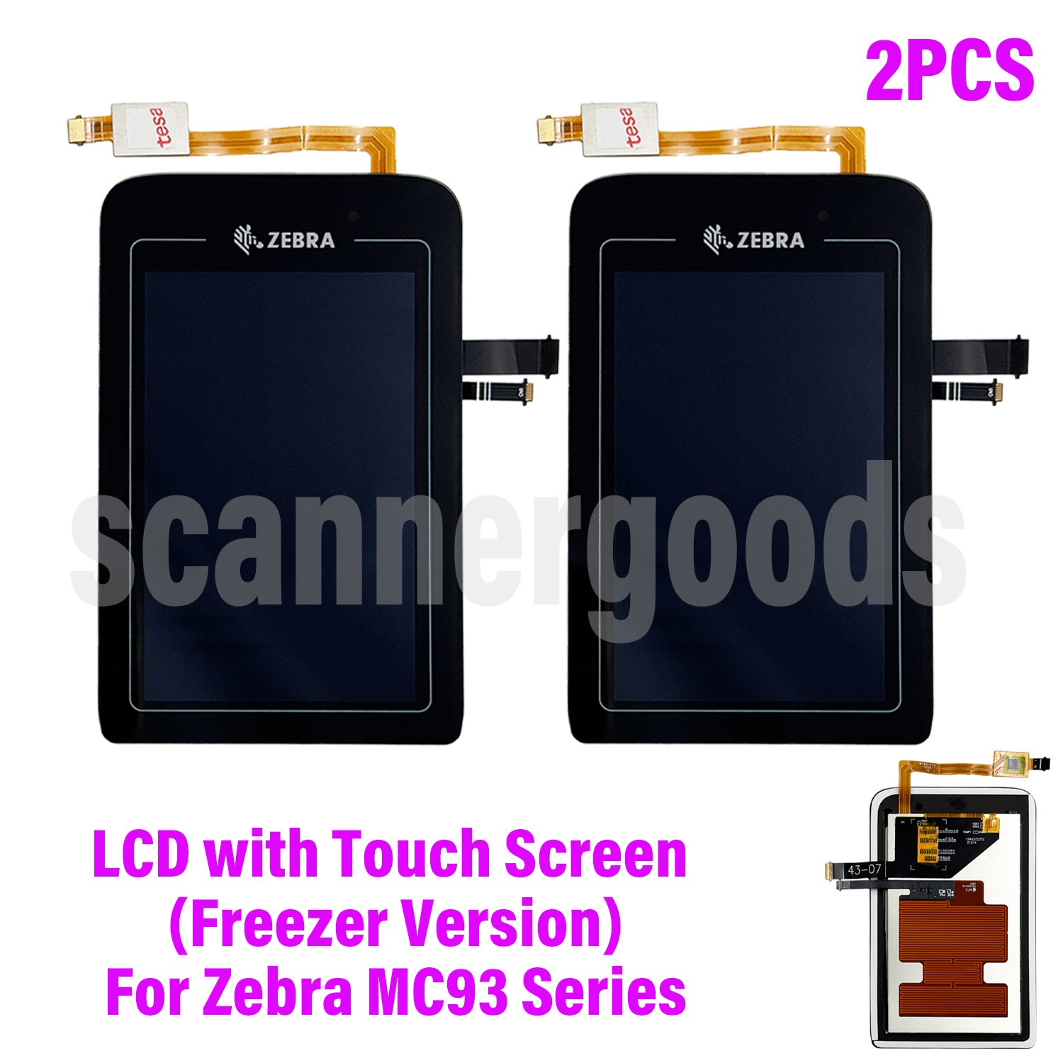 2PCS LCD DigitizerTouch Screen Freezer Version for Zebra MC9300, MC930B, MC930P