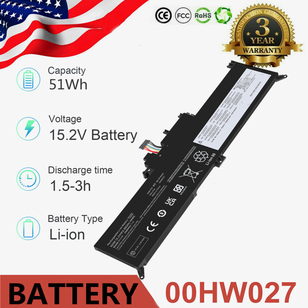 01AV433 Battery for Lenovo ThinkPad X380 Yoga, 260 370 X380 SB10K97589 01AV432