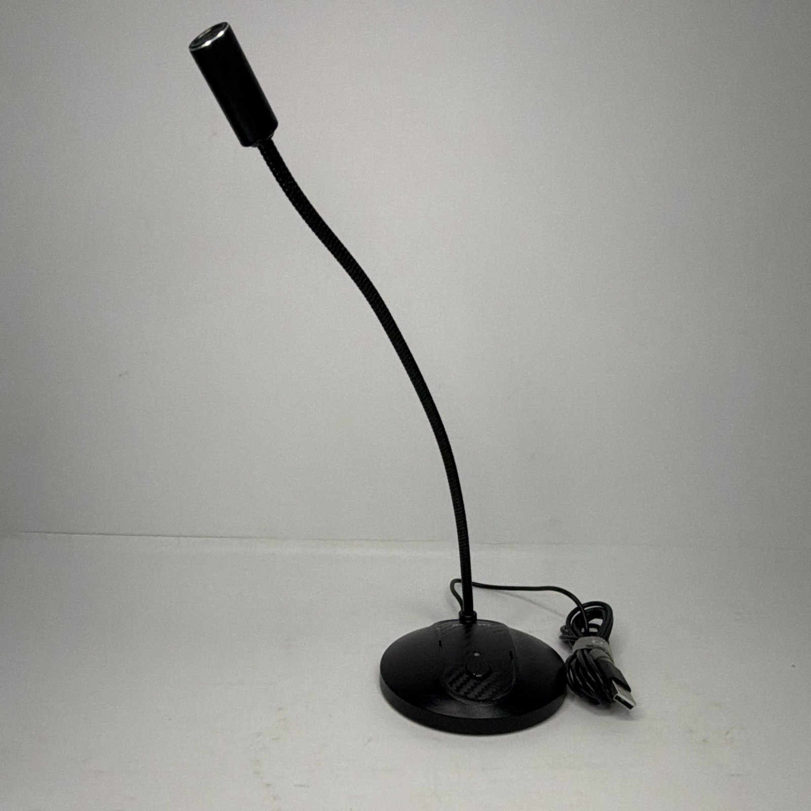 JOUNIVO USB Gooseneck Desktop Microphone w/ Mute Button, Adjustable Stand, Black