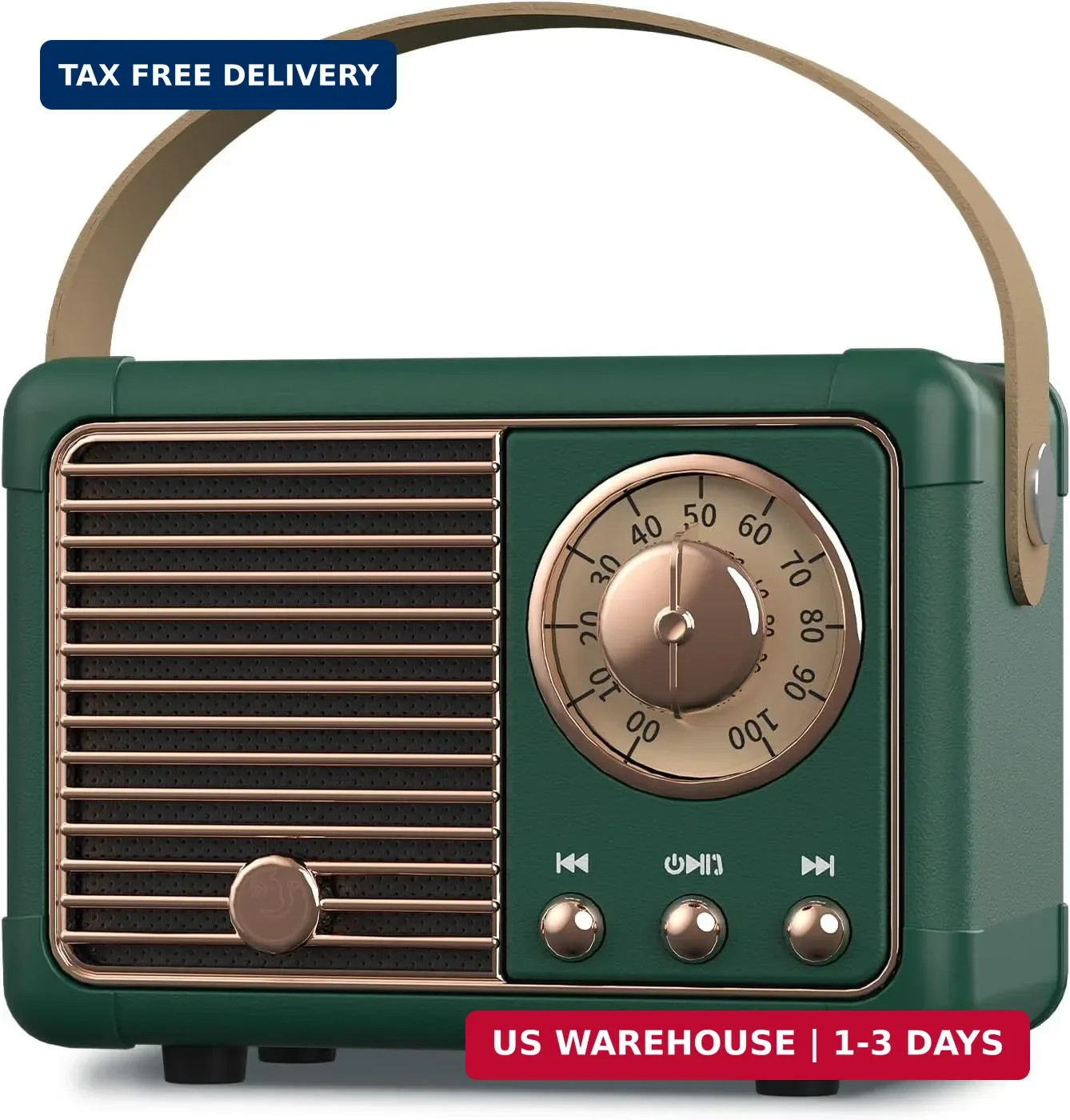 PRUNUS J-999 Retro Bluetooth Speaker,Vintage Decor Mini Wireless Speaker