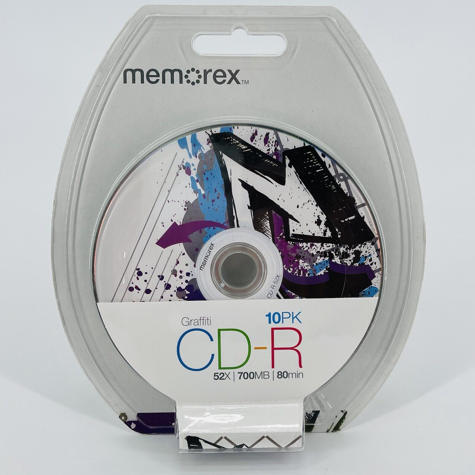 Memorex Designer Series Graffiti 52x speed 700mb 80 min CD-R Discs 10 Pack NIP