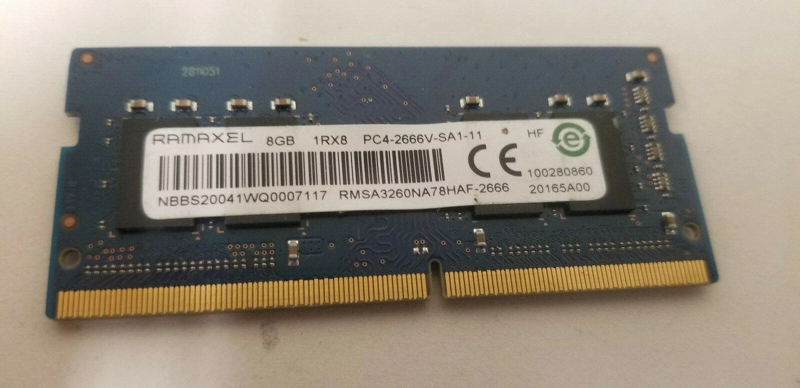 2666V - RAMAXEL 8GB 1RX8 PC4