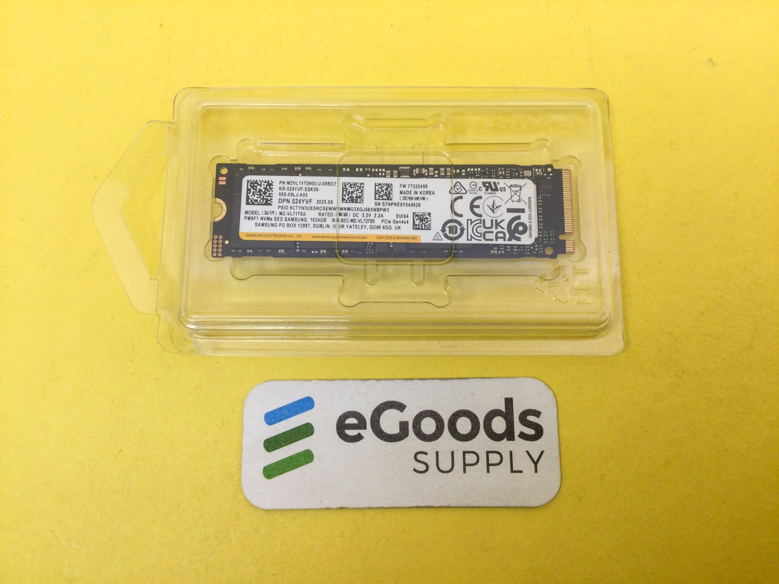 MZ-VL71T0A Samsung PM9F1 1TB NVMe PCIe 4.0 M.2 2280 Internal SSD DELL 24YVF New
