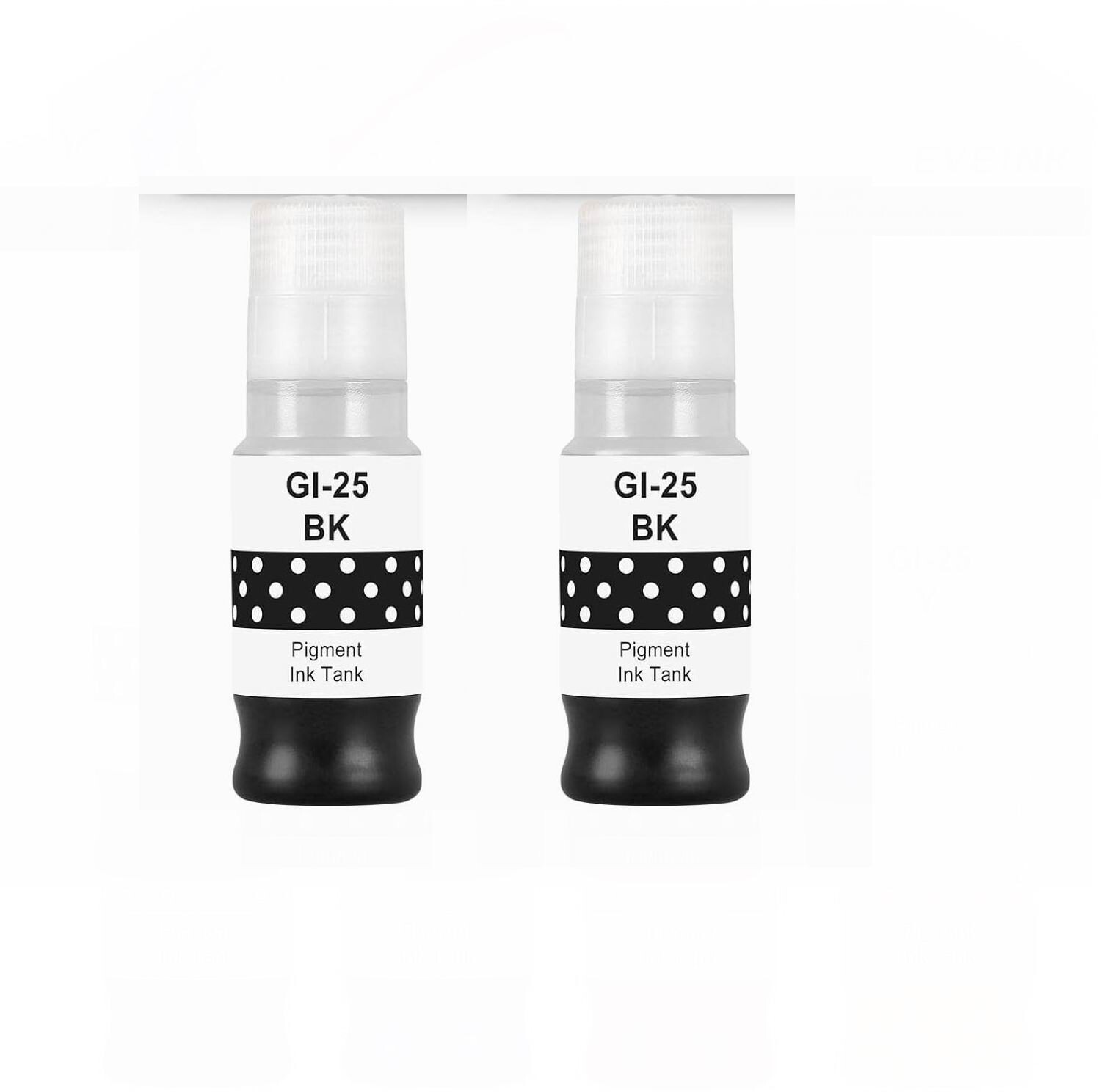 2 Black GI-25 Ink Bottle Pigment Ink Compatible with  CANON MAXIFY GX2020 GX1020