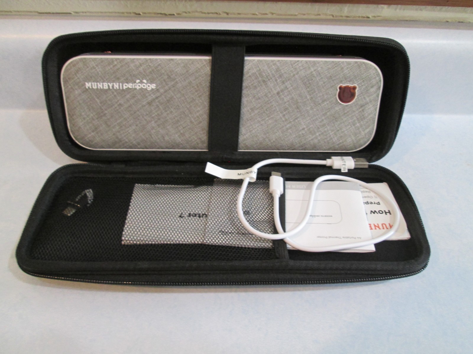 Preowned MUNBYN PeriPage A40 Portable Thermal Printer