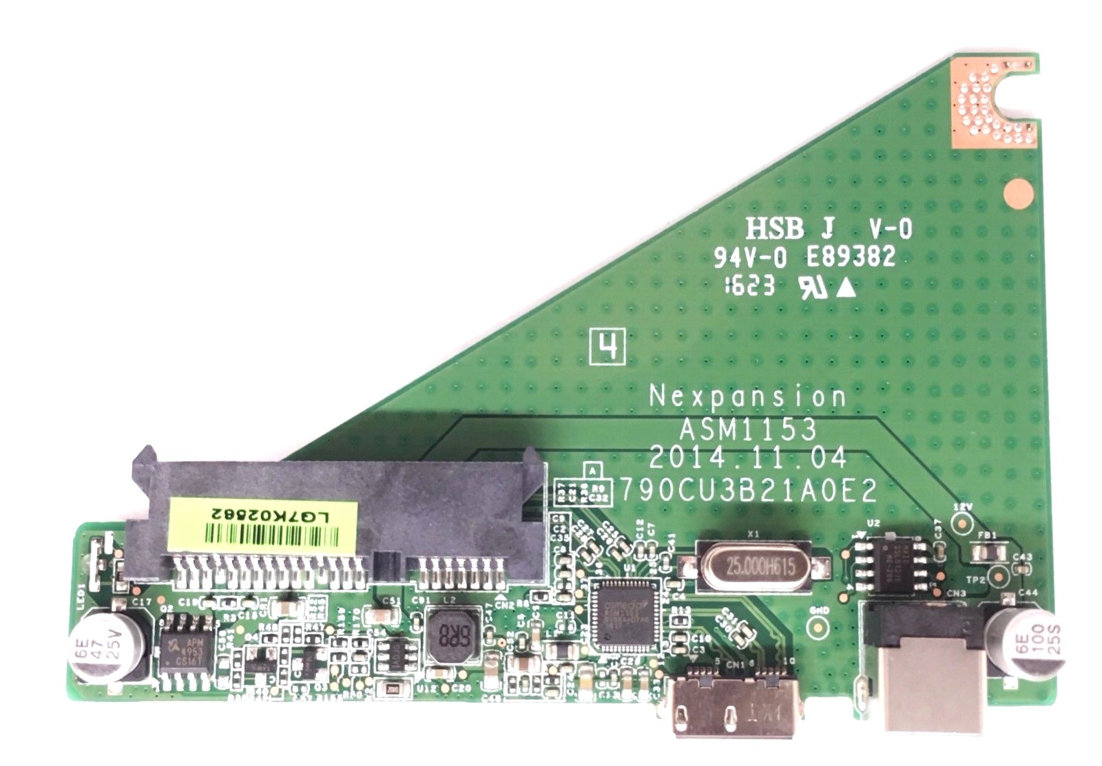 PCB/ Controller Board 3.5" ASM1153  E89382 SATA into USB 3.0 Seagate Expansion