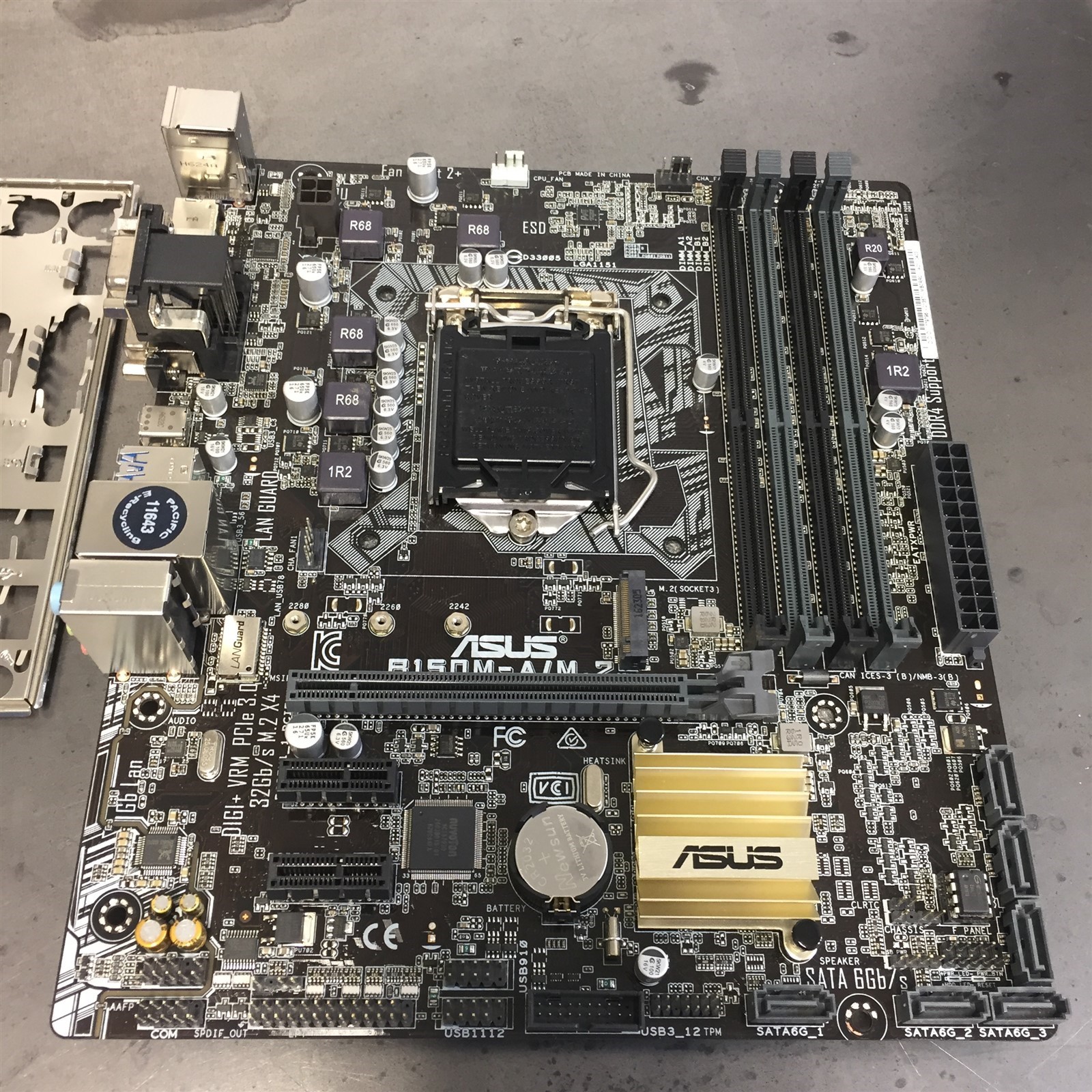 ASUS B150M-A/M.2 Intel B150 HDMI SATA DDR4 LGA1151 mATX Motherboard + I/O Plate