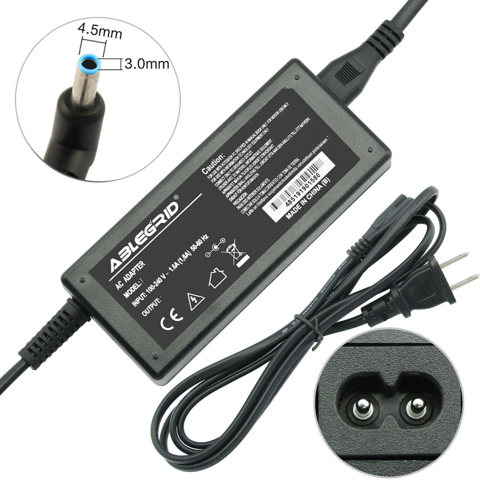 45W AC Adapter Charger Power Cord For HP 17-x114dx 17-x115dx 17-x116dx Notebook