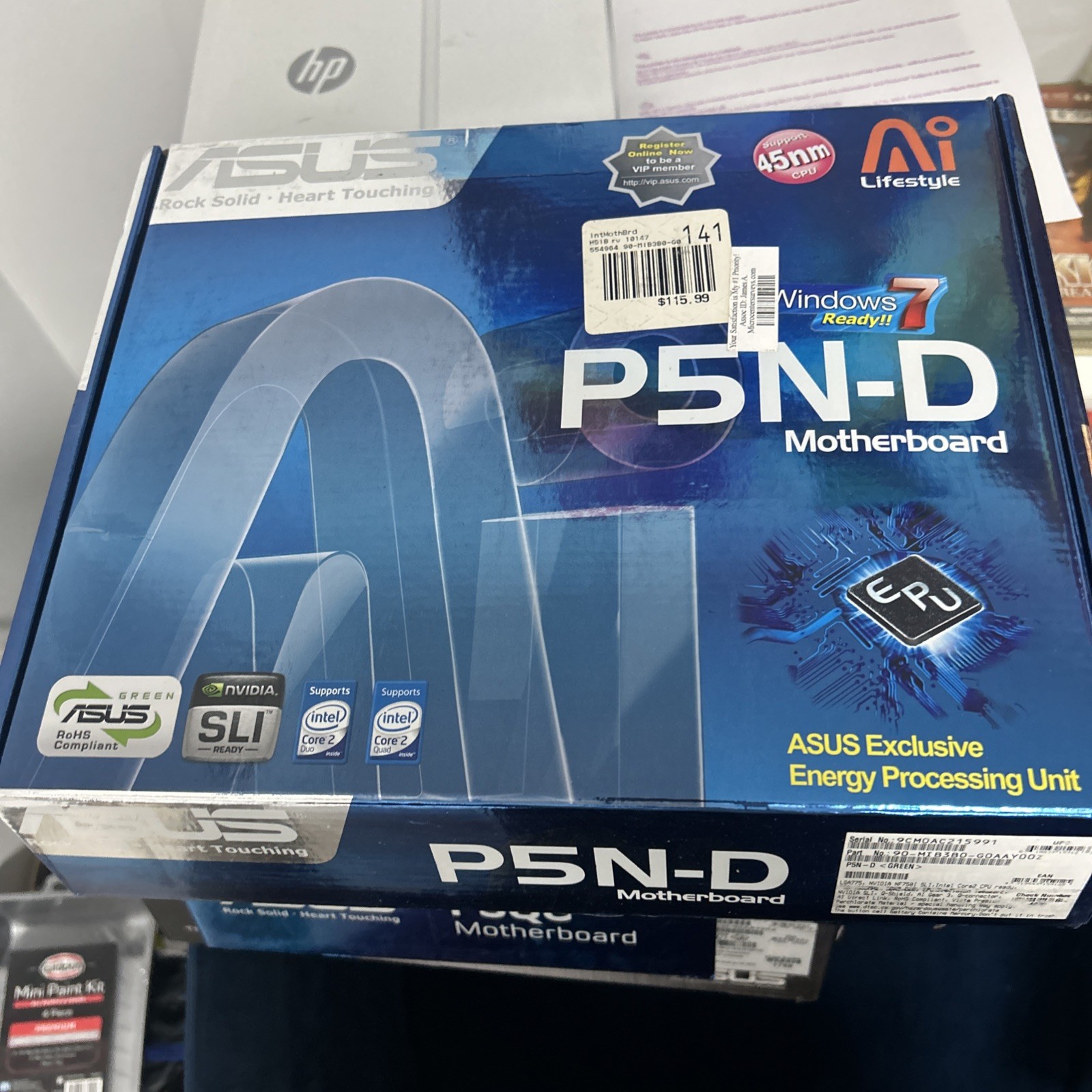 1pc used Asus P5ND2-SLI DELUXE-CAY motherboard