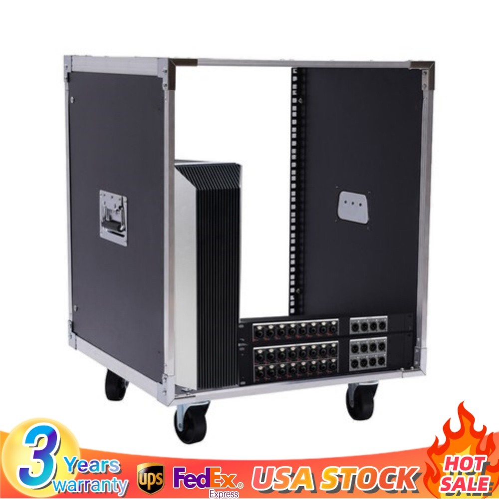12U Portable Rolling Network Rack Swivel Caster Wheels Audio Equipment Rack .