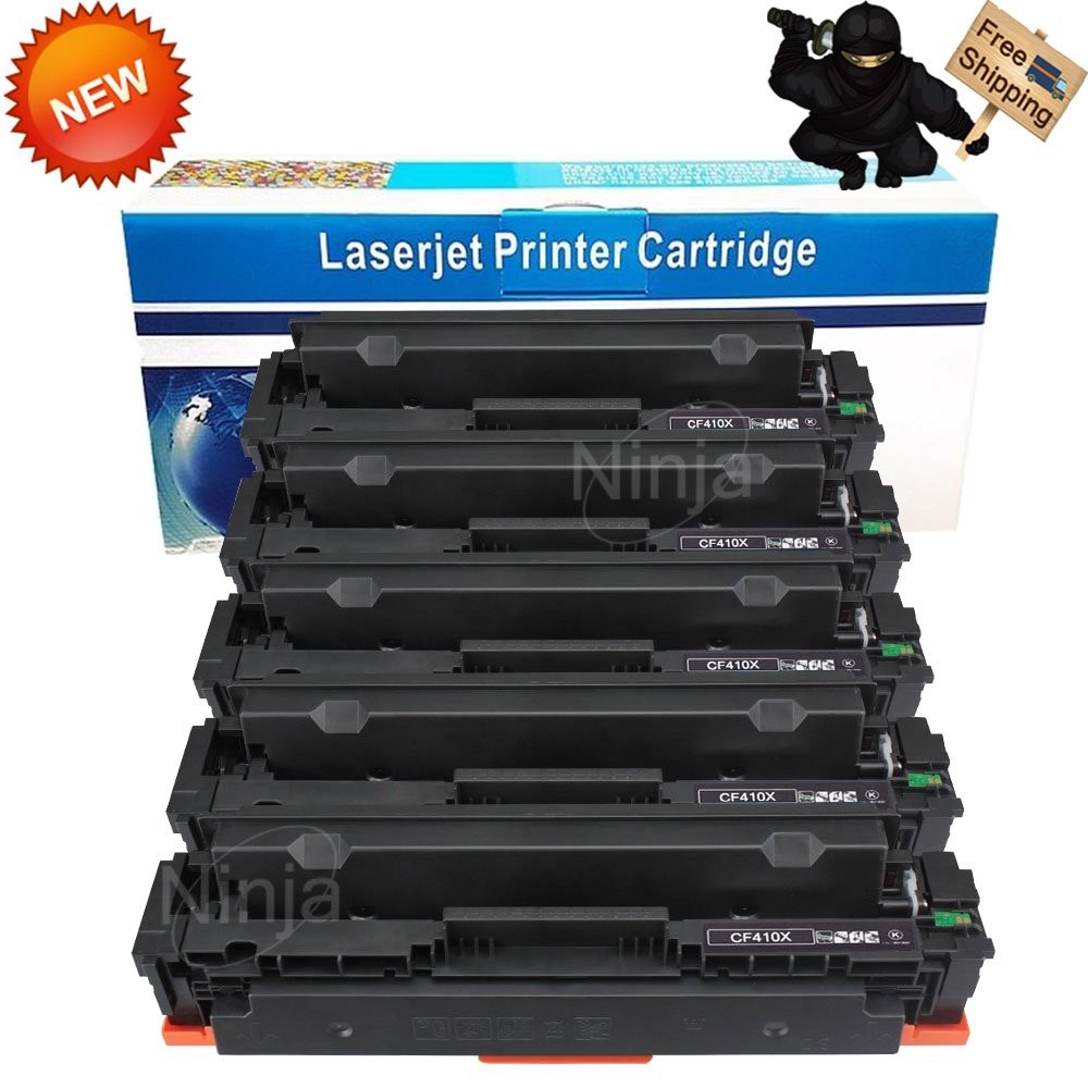 5PK HP 410X CF410X Black Toner for LaserJet Pro M452dw M477fnw