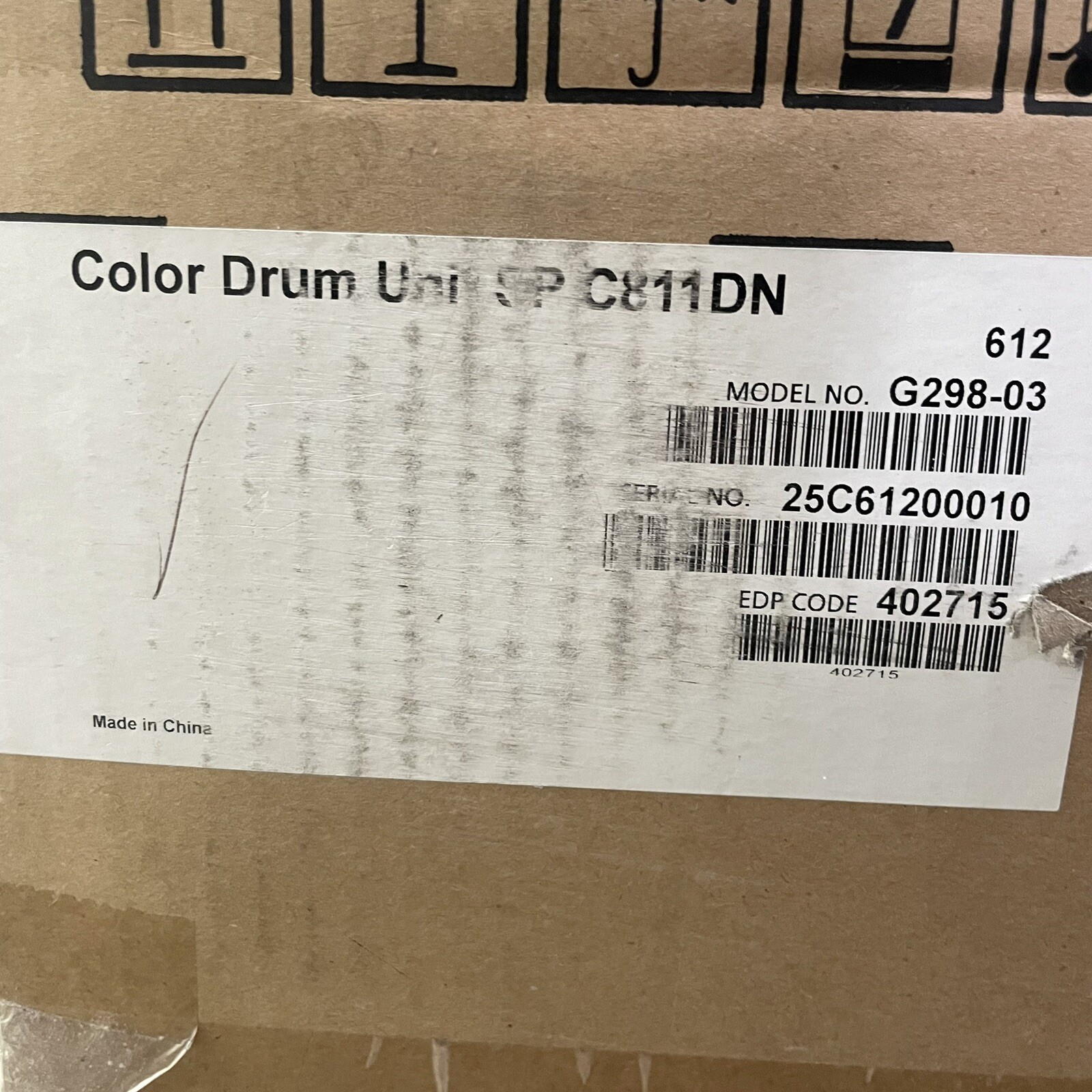 Ricoh 402715 Color Drum Unit Kit for Aficio SP C811DN Series Lanier LP440C New
