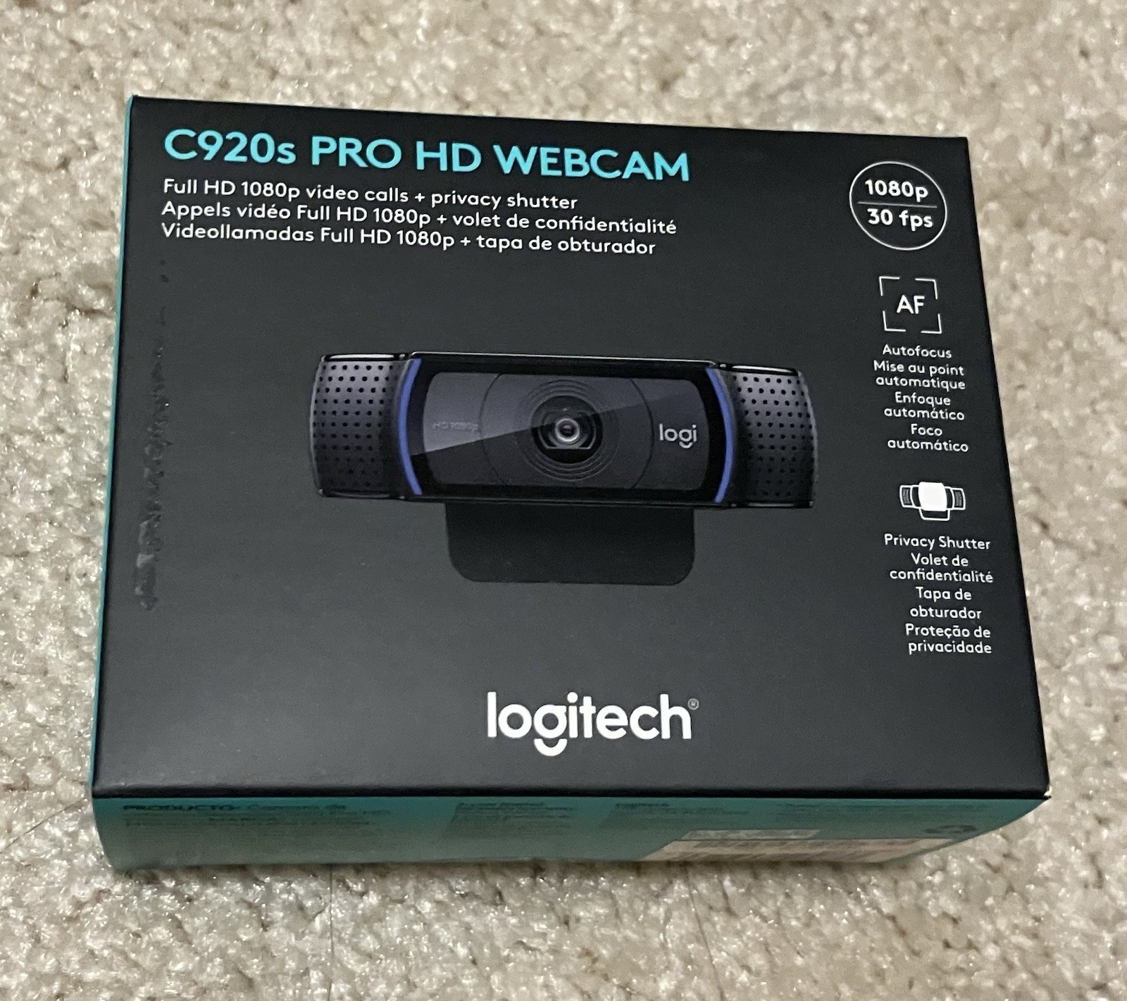 NEW Logitech C920S Pro HD 1080p Webcam - black