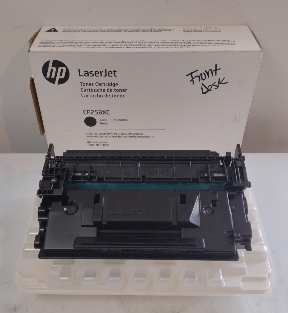 Genuine HP 58X / CF258XC High-Yield Black Toner Cartridge Empty Used Cartridge
