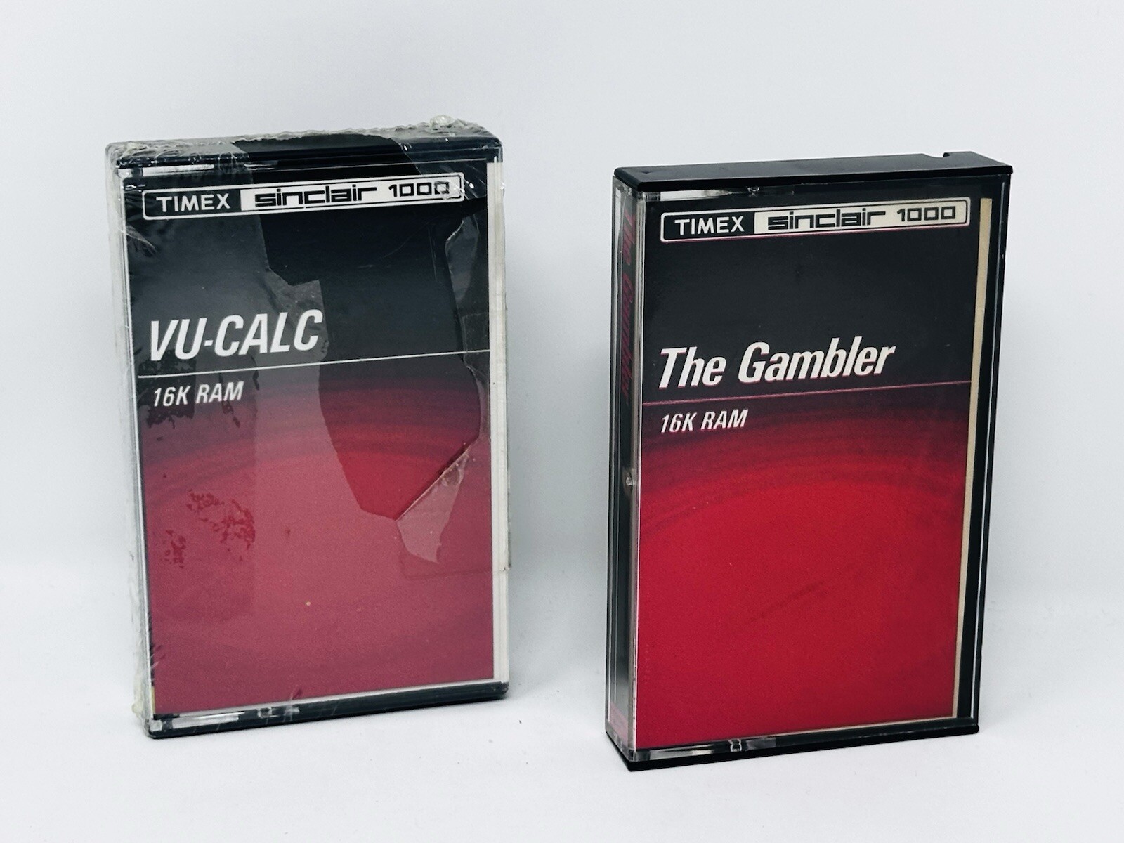 Timex Sinclair Lot of 2 Software Tapes The Gambler + Sealed VUCALC 1982