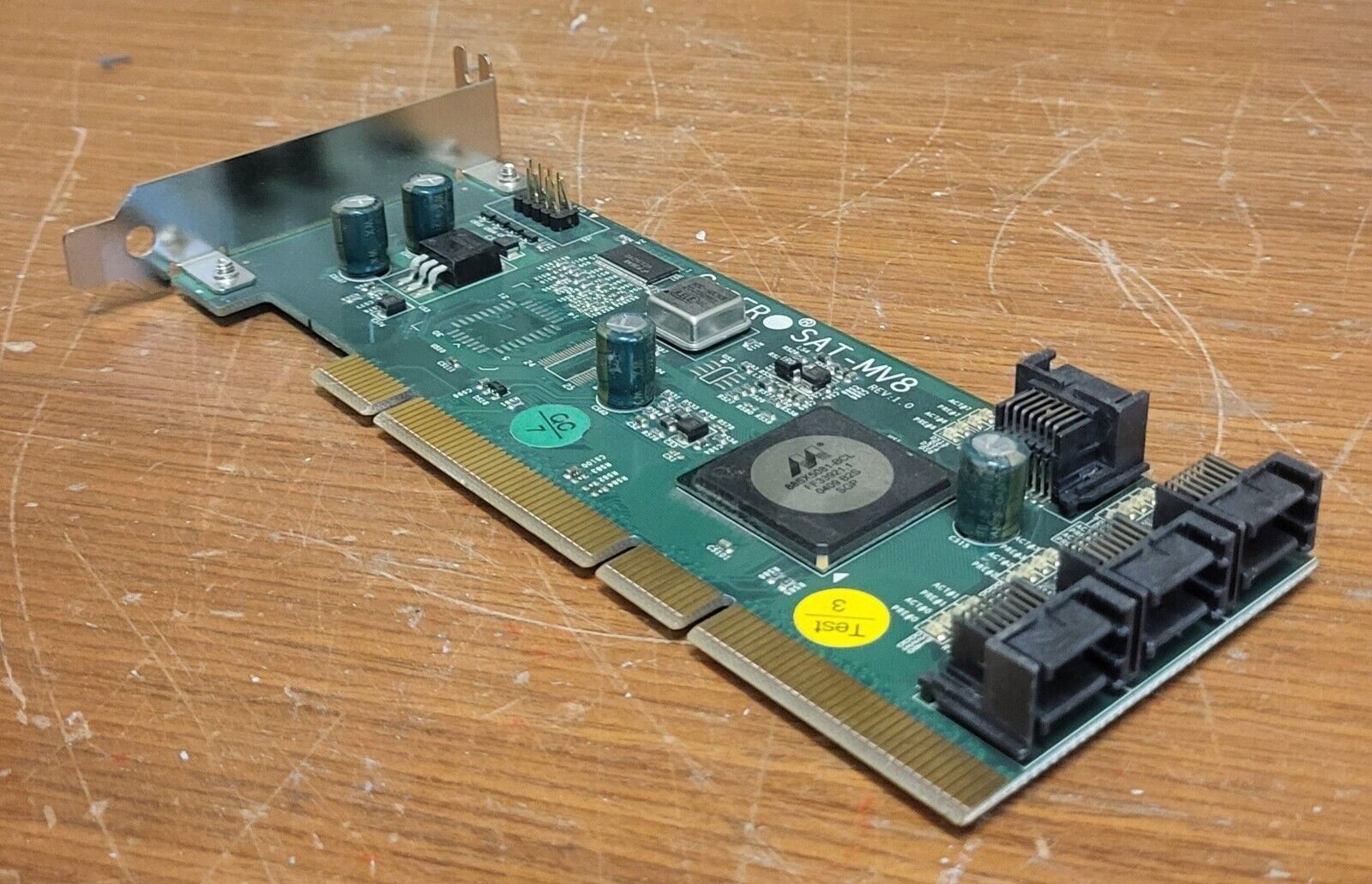 1pc used SUPER SAT-MV8 PCI X SATA RAID Card #953*