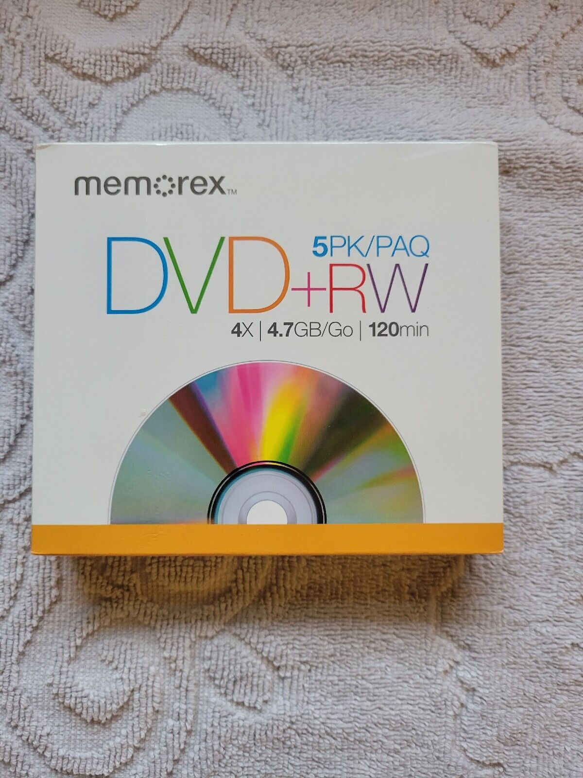Memorex DVD+RW 5 Pack 4.7GB 120 Minutes New Sealed