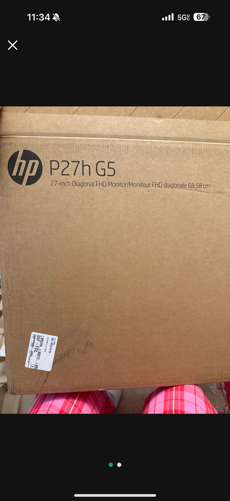 HP P27 G5 27 in FHD Monitor - Black (64X69AA#ABA)