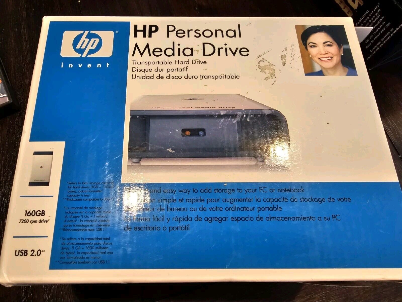 HP Personal Media Drive 160GB Model Hd1600s External Hard Drive HD 