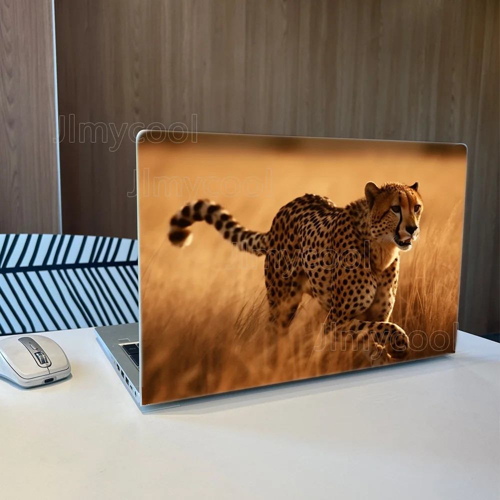 Wildlife Running Cheetah Sunset Decor Cuttable Laptop Skin Removable Protective