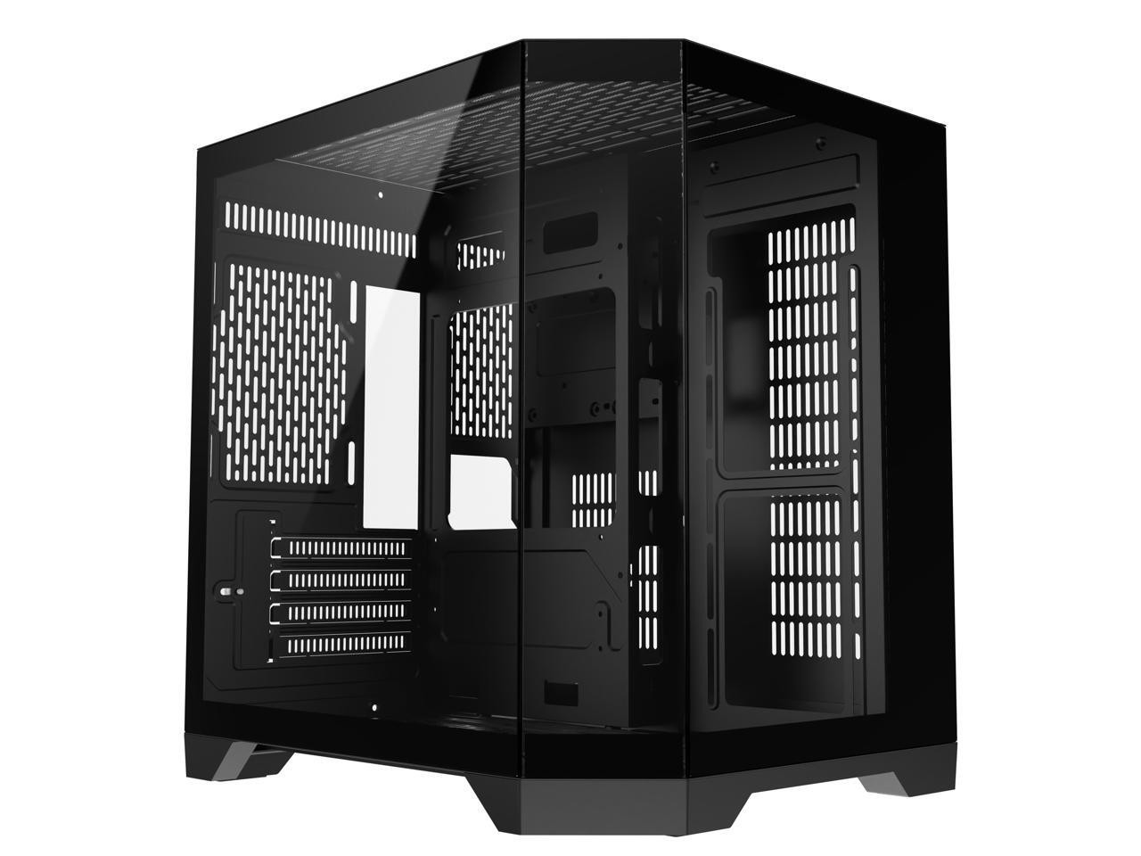 DIYPC DIY-CUBE03-BK Black Dual USB3.0 Tempered Glass Micro ATX Gaming Computer C