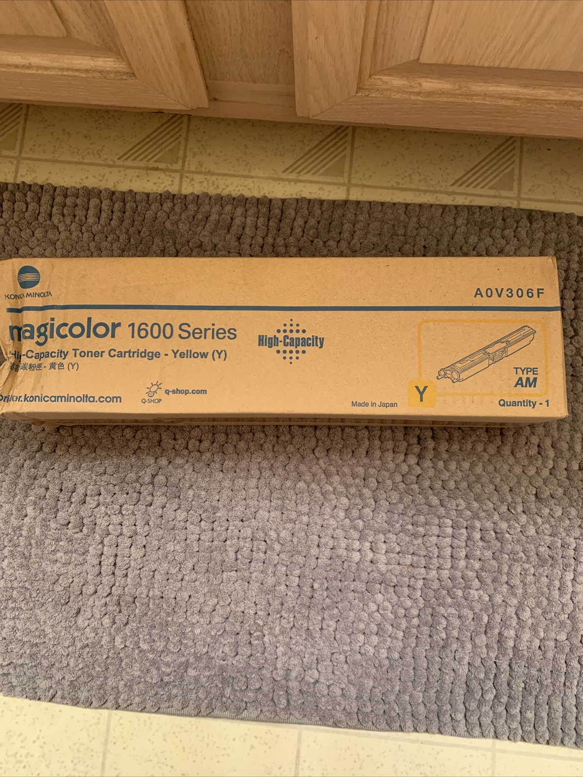 Genuine Konica Minolta A0V306F Yellow HY Toner Cartridge - NEW SEALED MC 1600