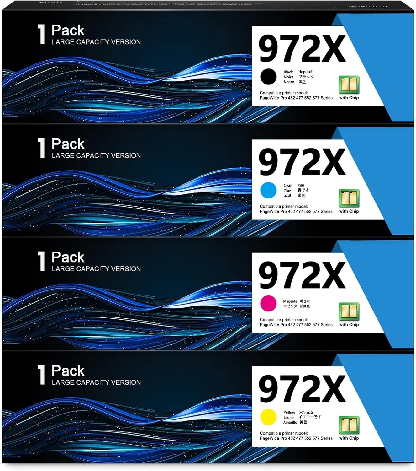 972X Ink Cartridge for HP PageWide Pro 452dn 452dw 452dwt 477dn 477dw 477dwt 552