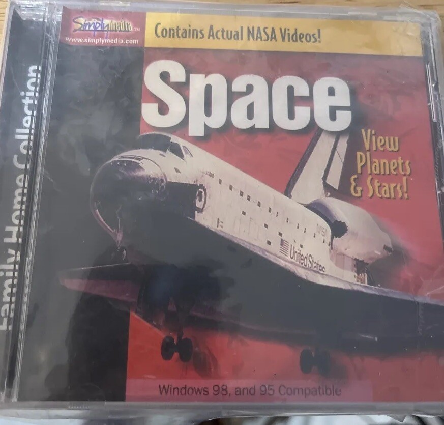 SPACE CD ROM SIMPLY MEDIA - WINDOWS 95 OR 98 Compatible - View Planets e Stars