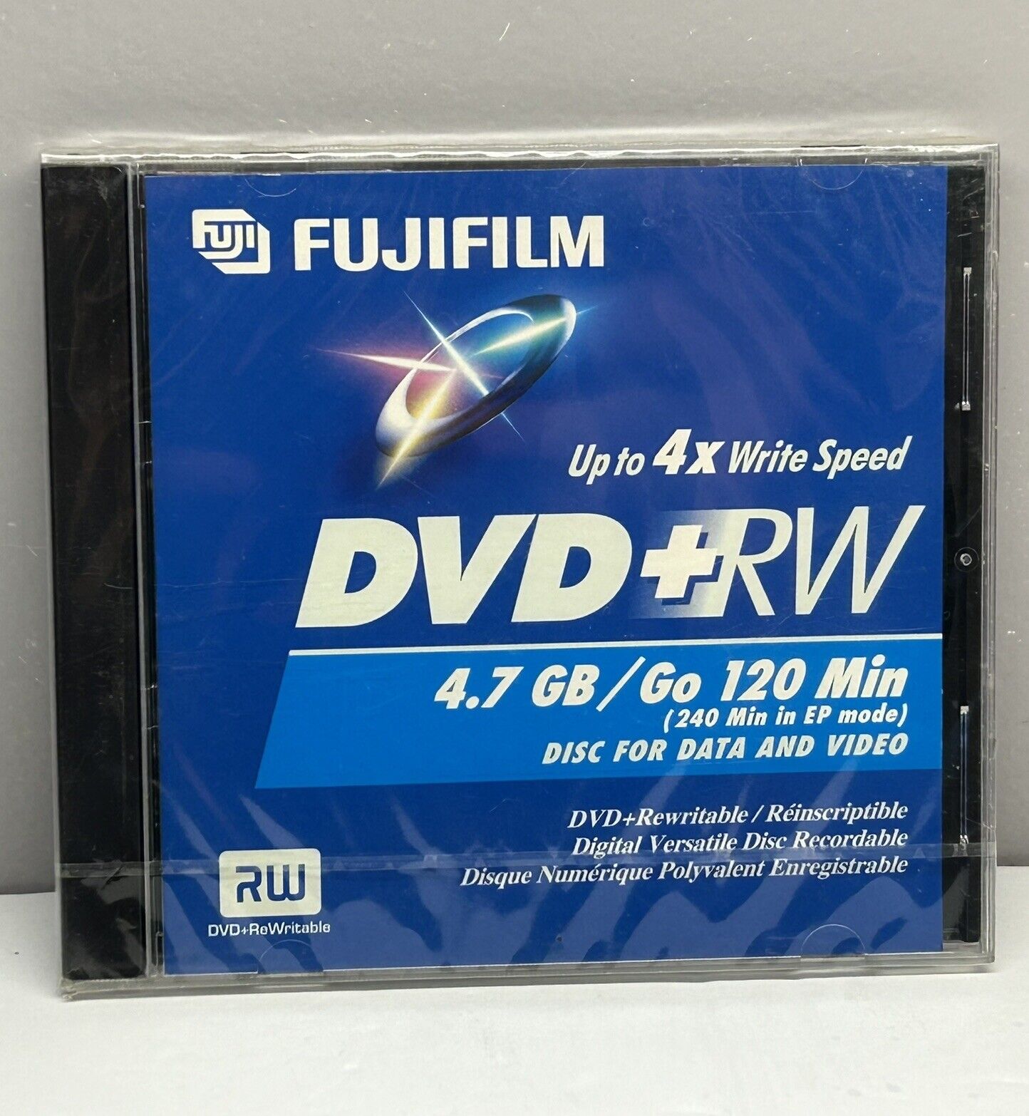 NEW & SEALED FujiFilm DVD+RW 4.7GB 4X Write Speed Rewritable Disc Ships FAST