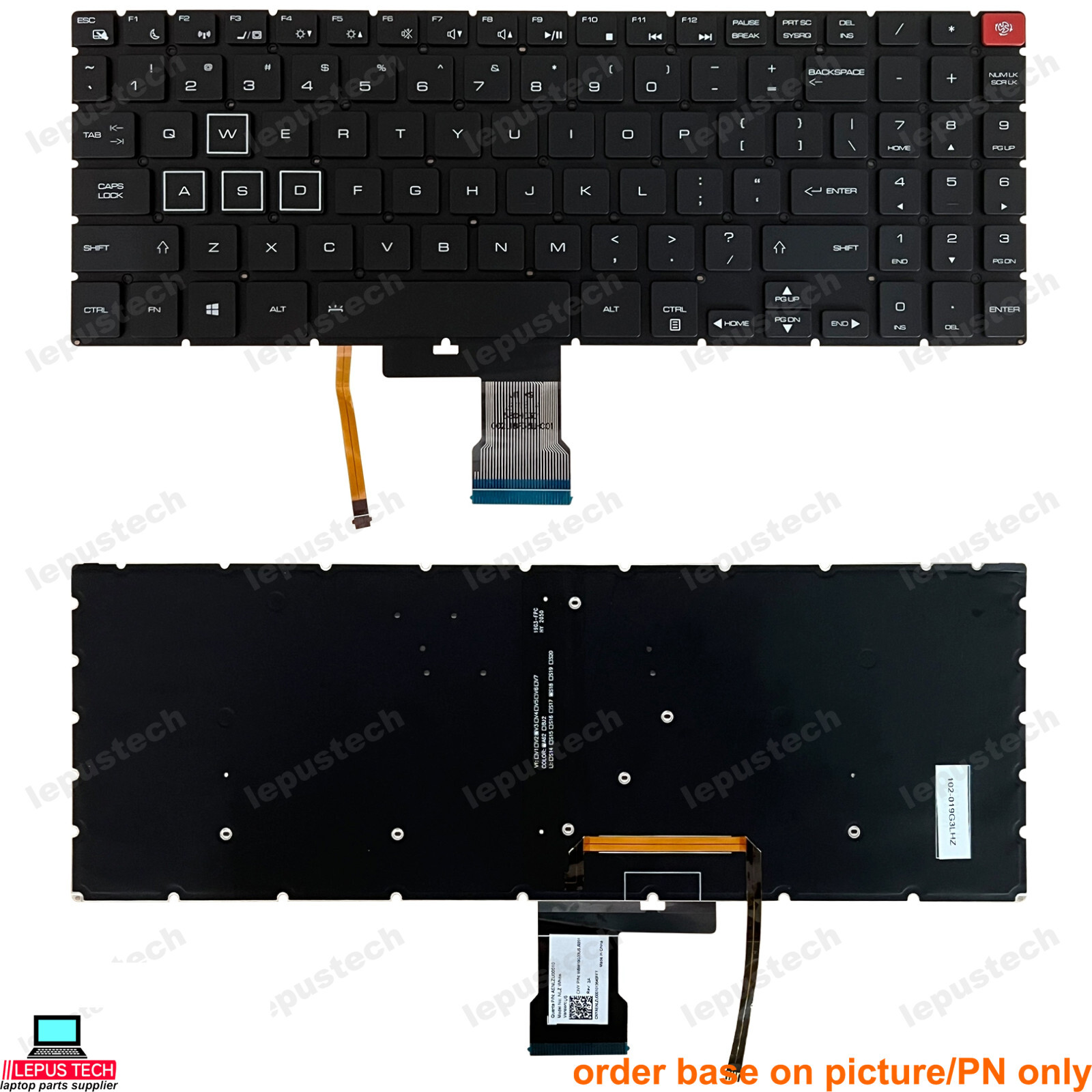 Gigabyte AORUS 15 G 15-XA 15-WA 15-SA 15-W9 15-X9 black backlit US keyboard
