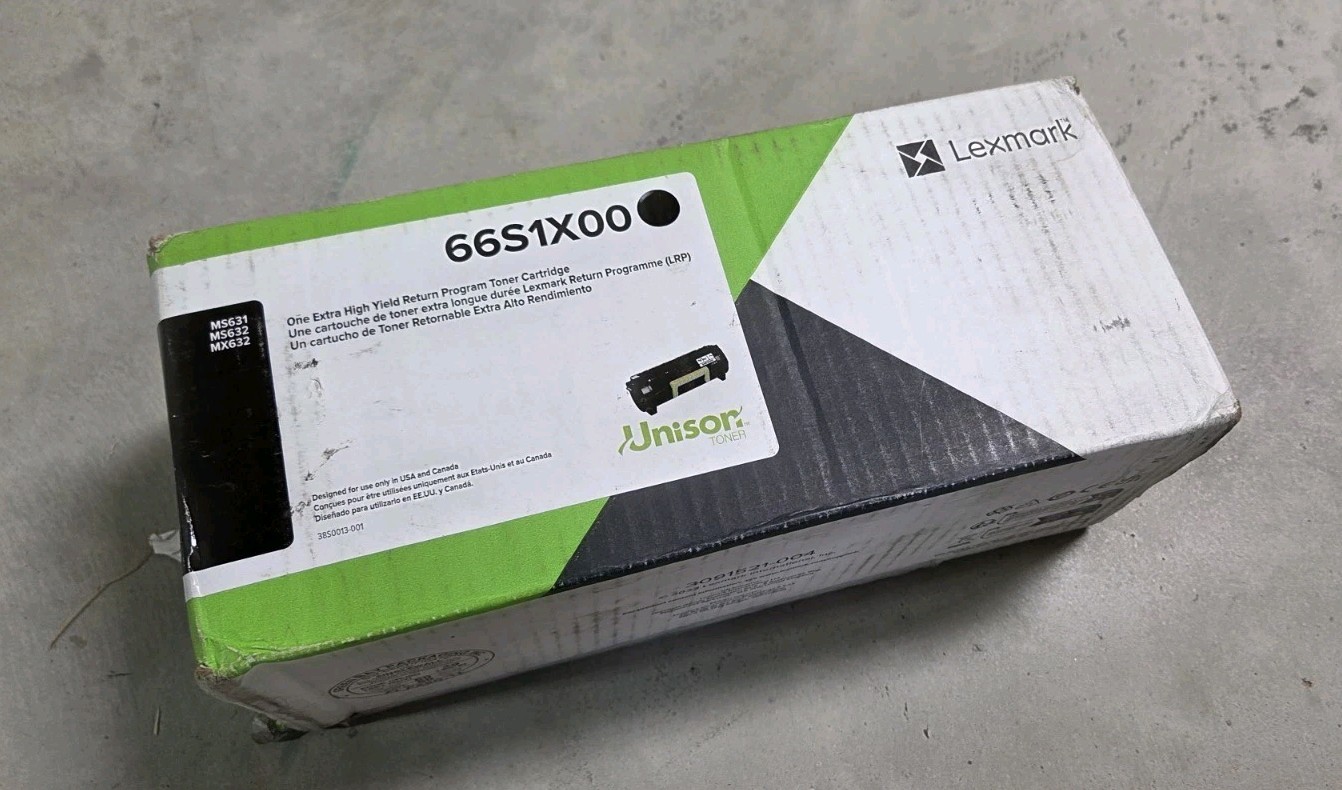 Genuine Lexmark 66S1X00 Black Ink Printer Hi Yield Toner Cartridge OEM - NEW