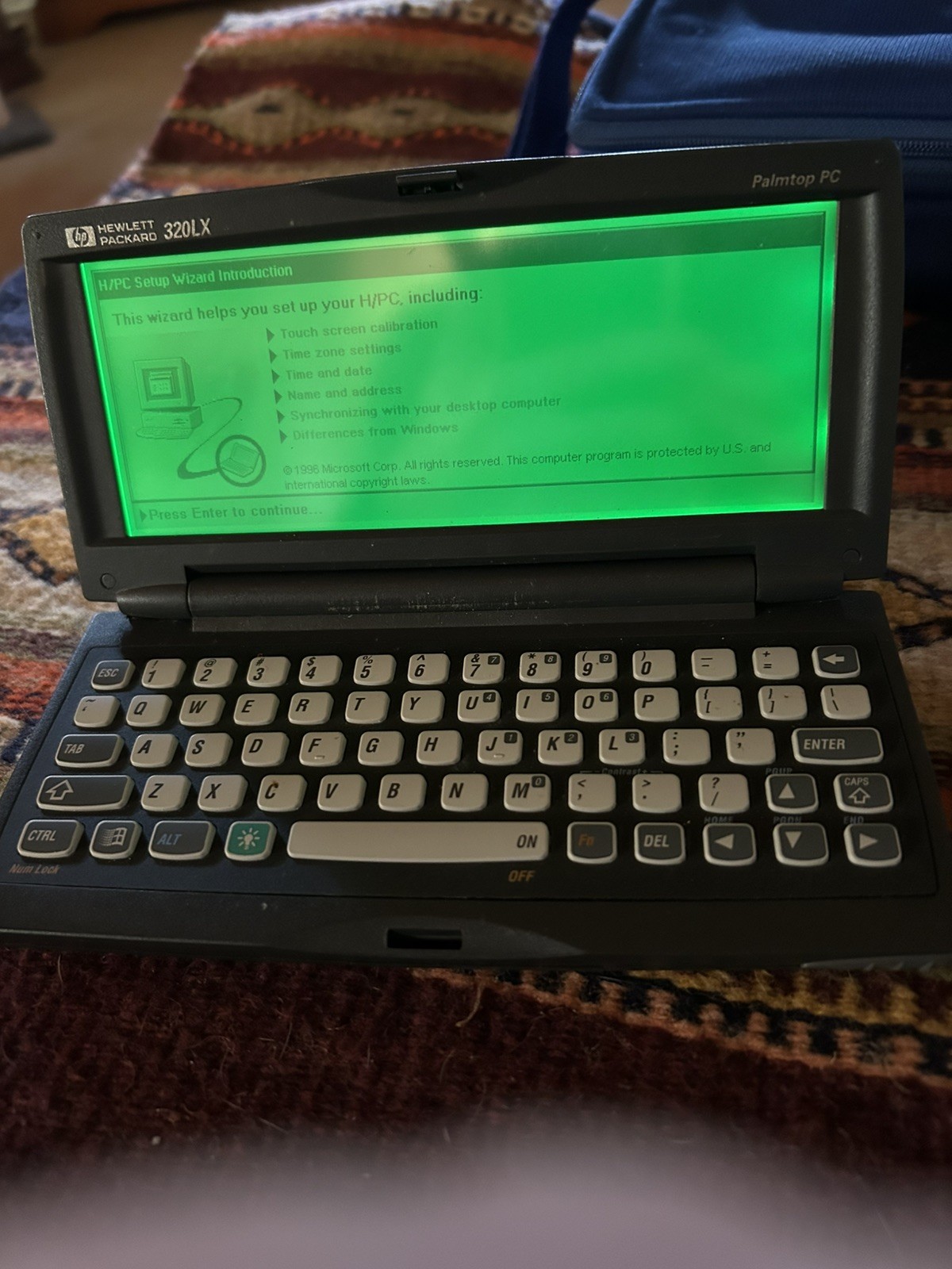 Hewlett Packard HP 320LX Handheld Palmtop PC Computer 