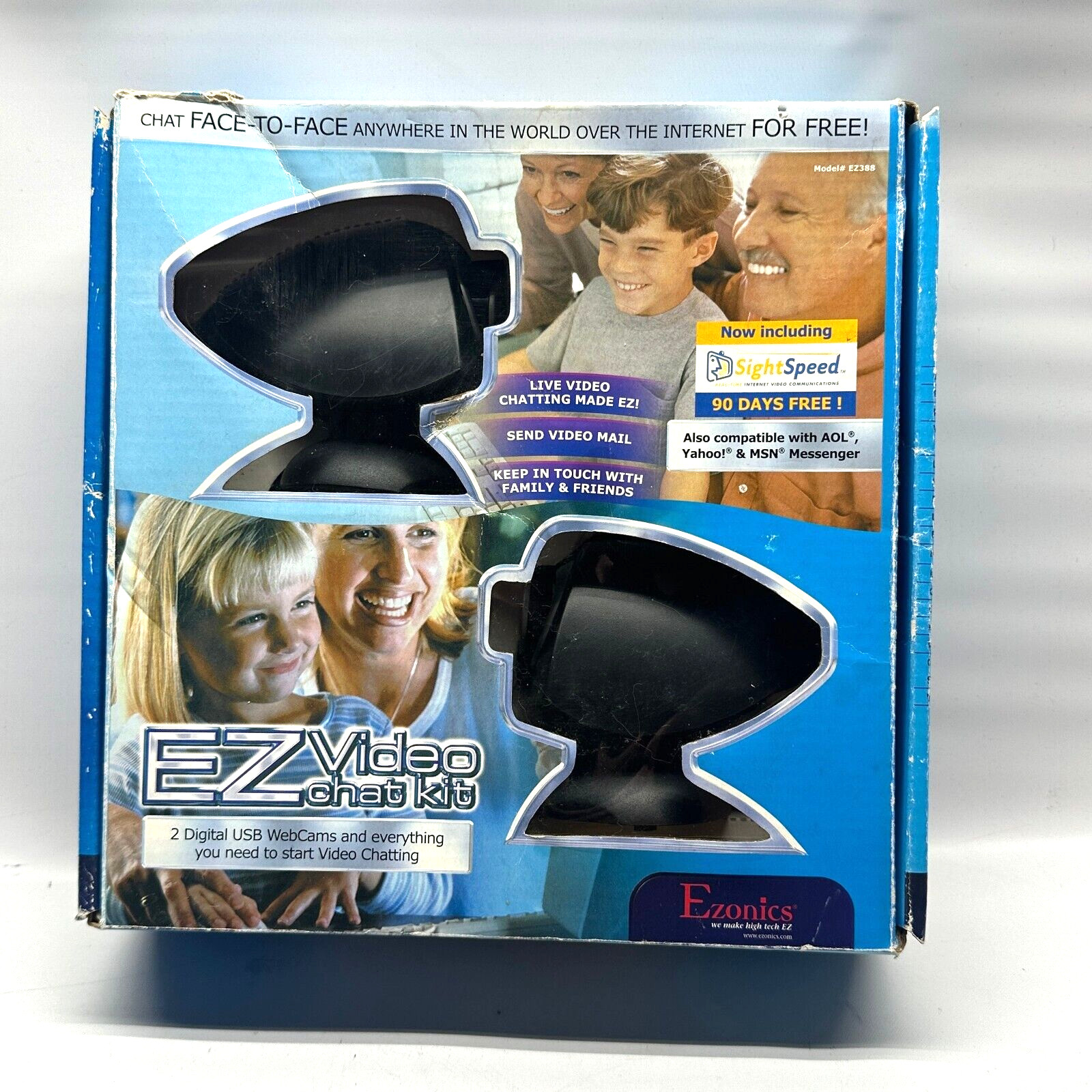 Ezonics EZ Video Chat Kit-2 Digital USB Webcam EZ-306